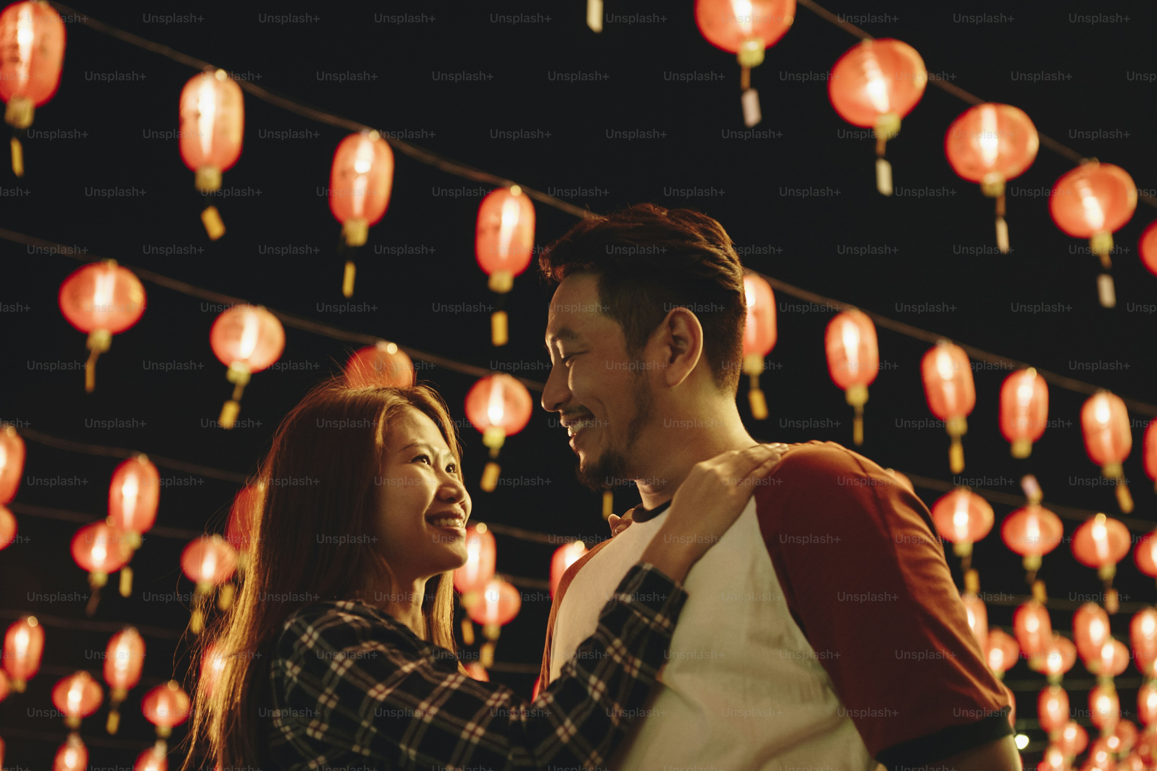 Asian couple at Chinese fastival