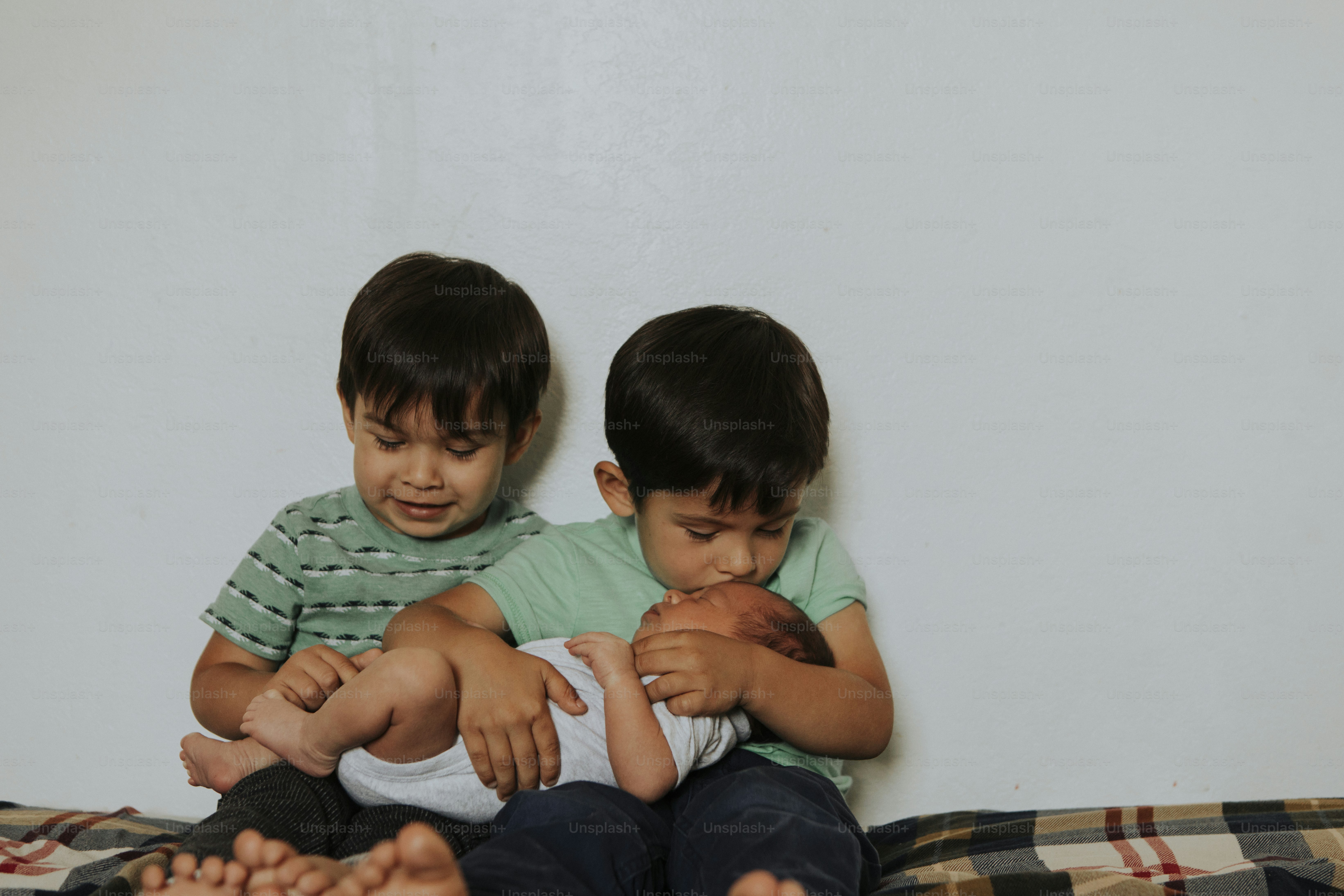 Lifestyle portrait of a brotherly love