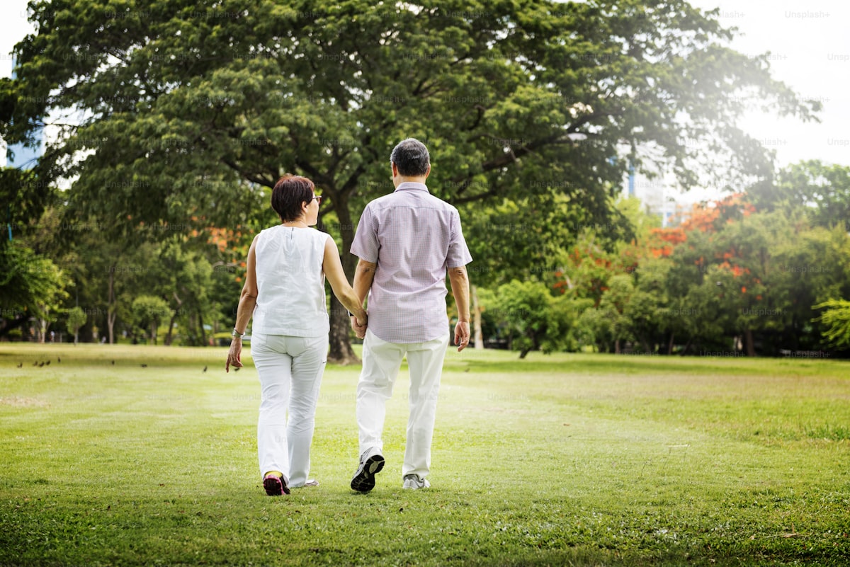 Happy, healthy senior couple in South Florida