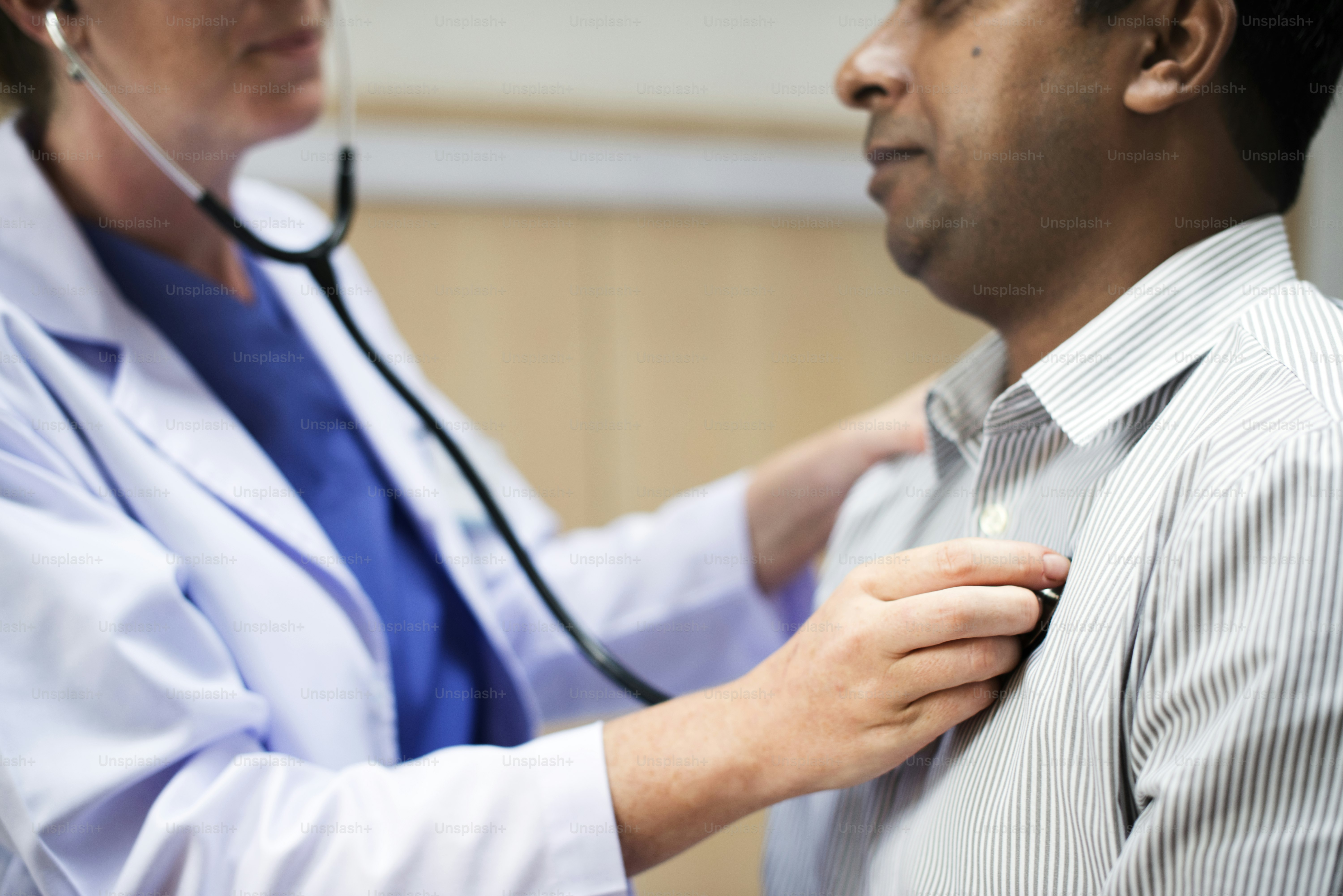 Doctor is checking patient symptom