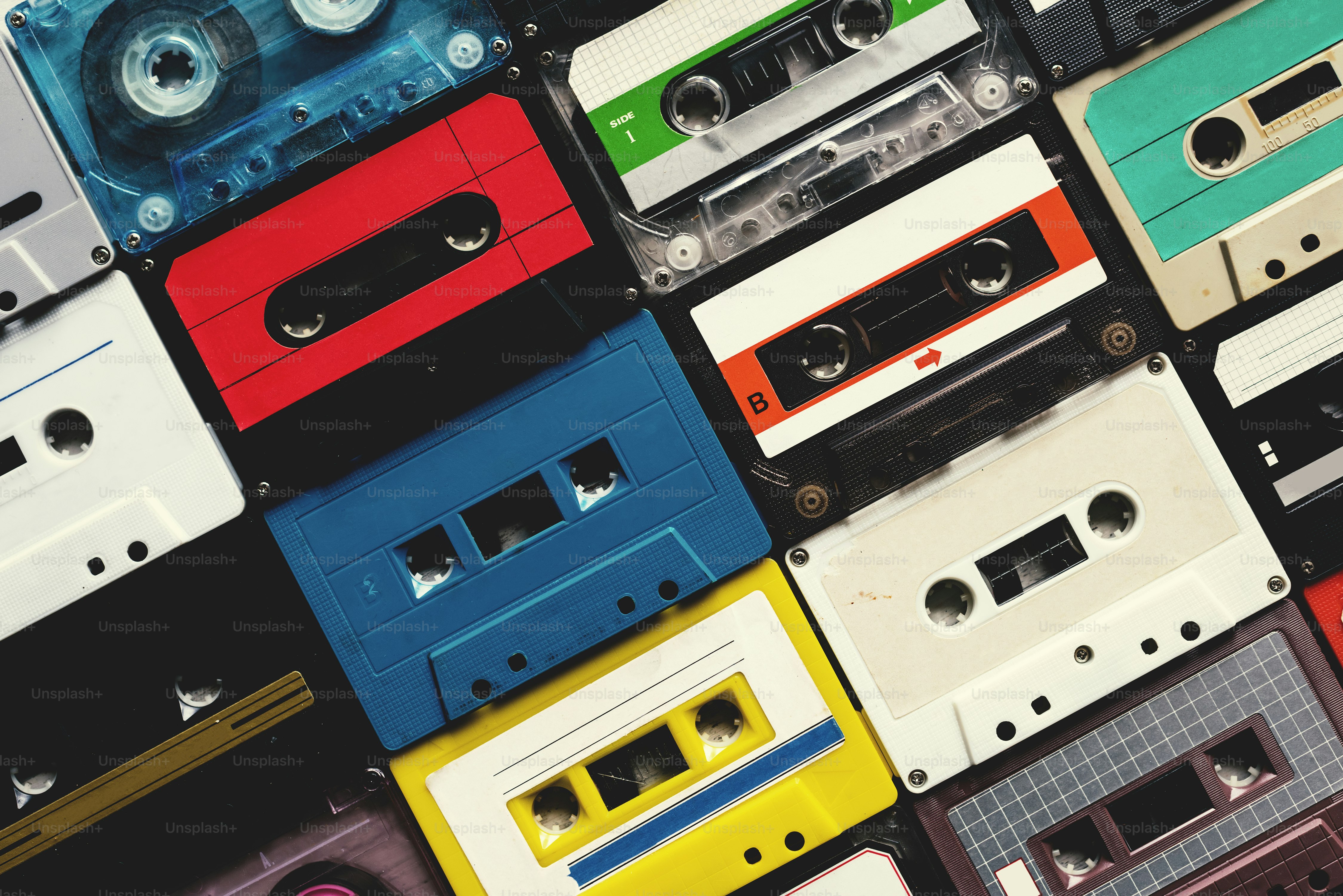 Cassette tape vintage style collection
