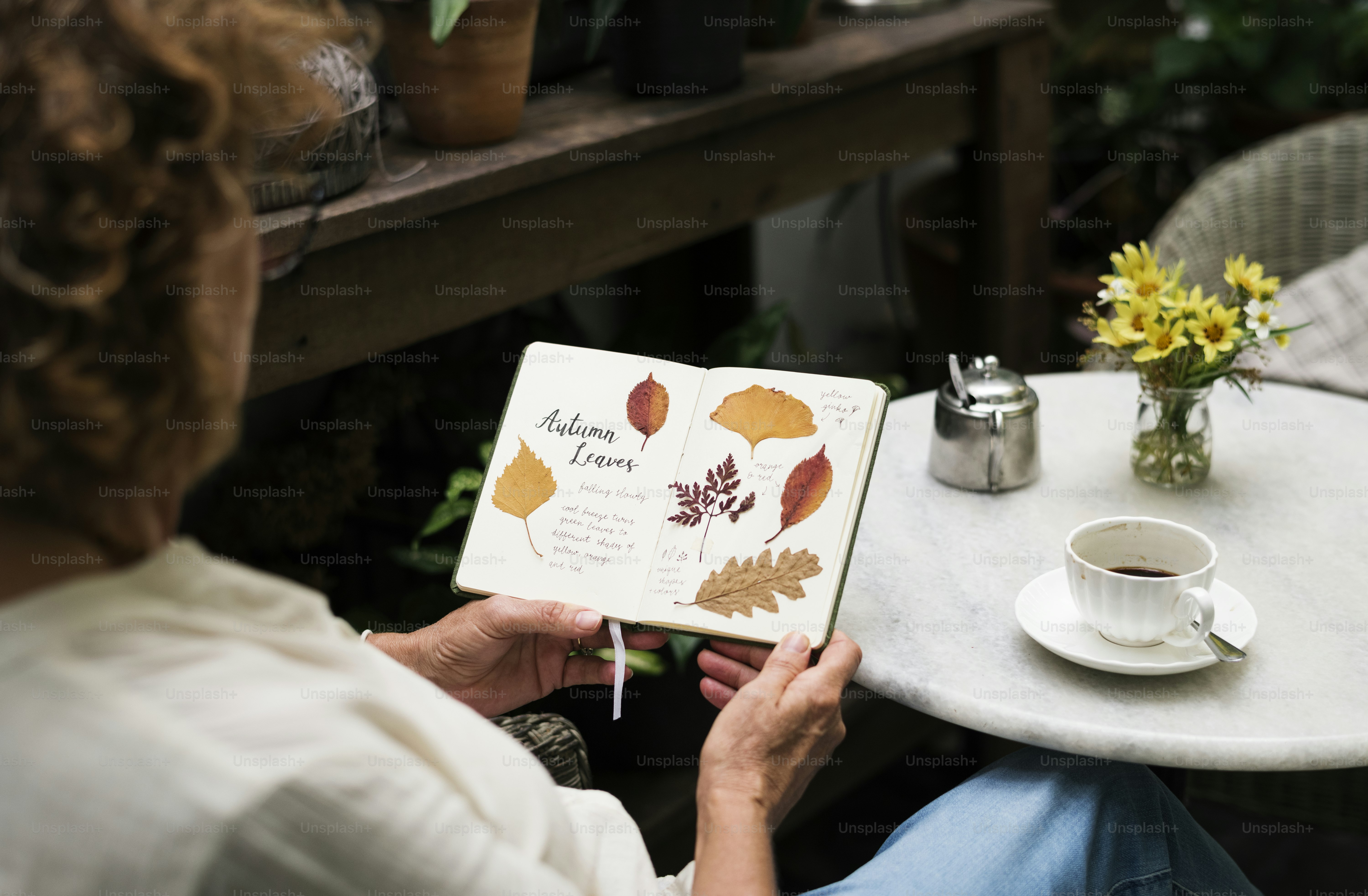 Caucasian woman relaxing while reading a book