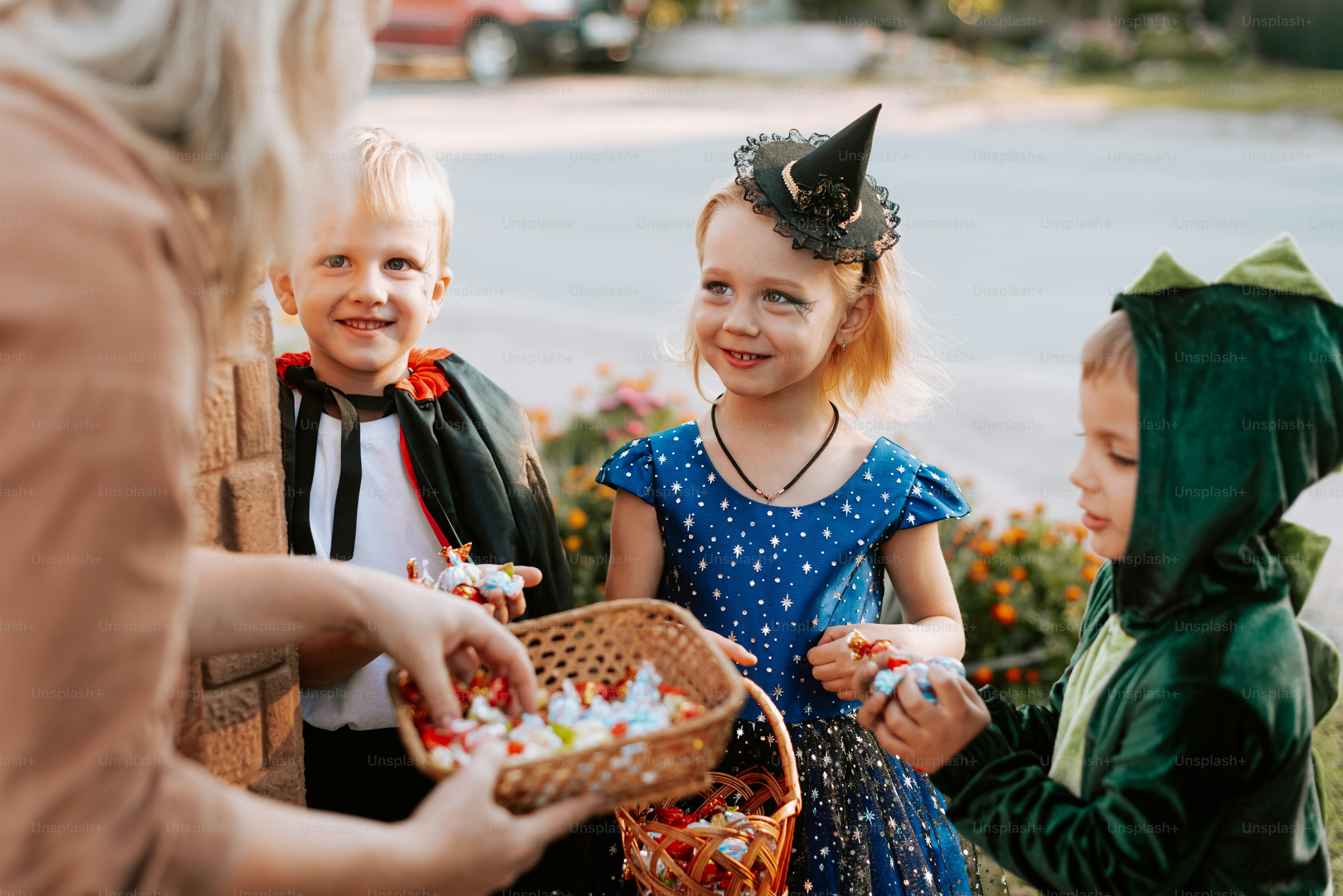 A group of young children standing next to each other