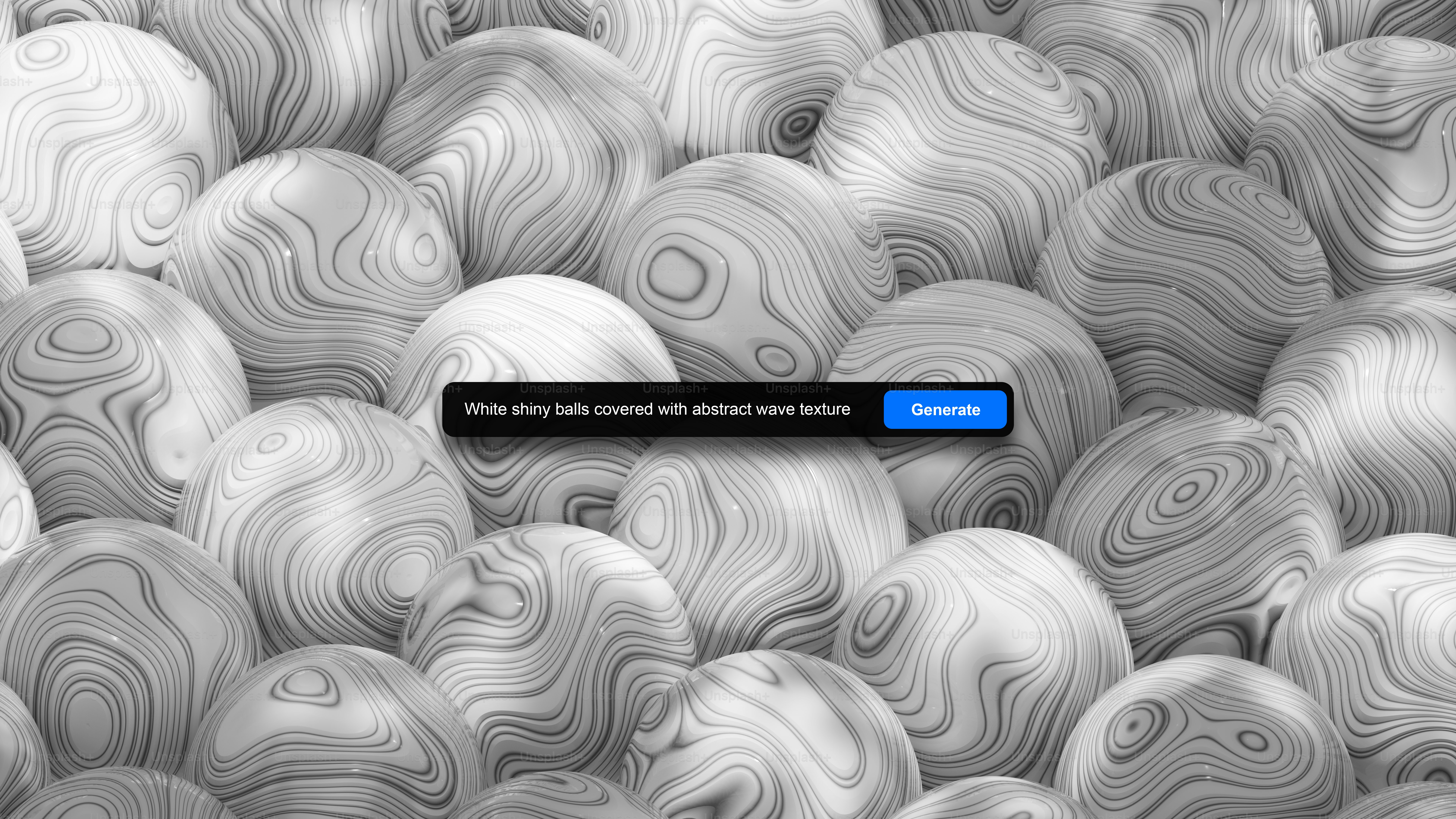 A bunch of white balls with a blue button in the middle