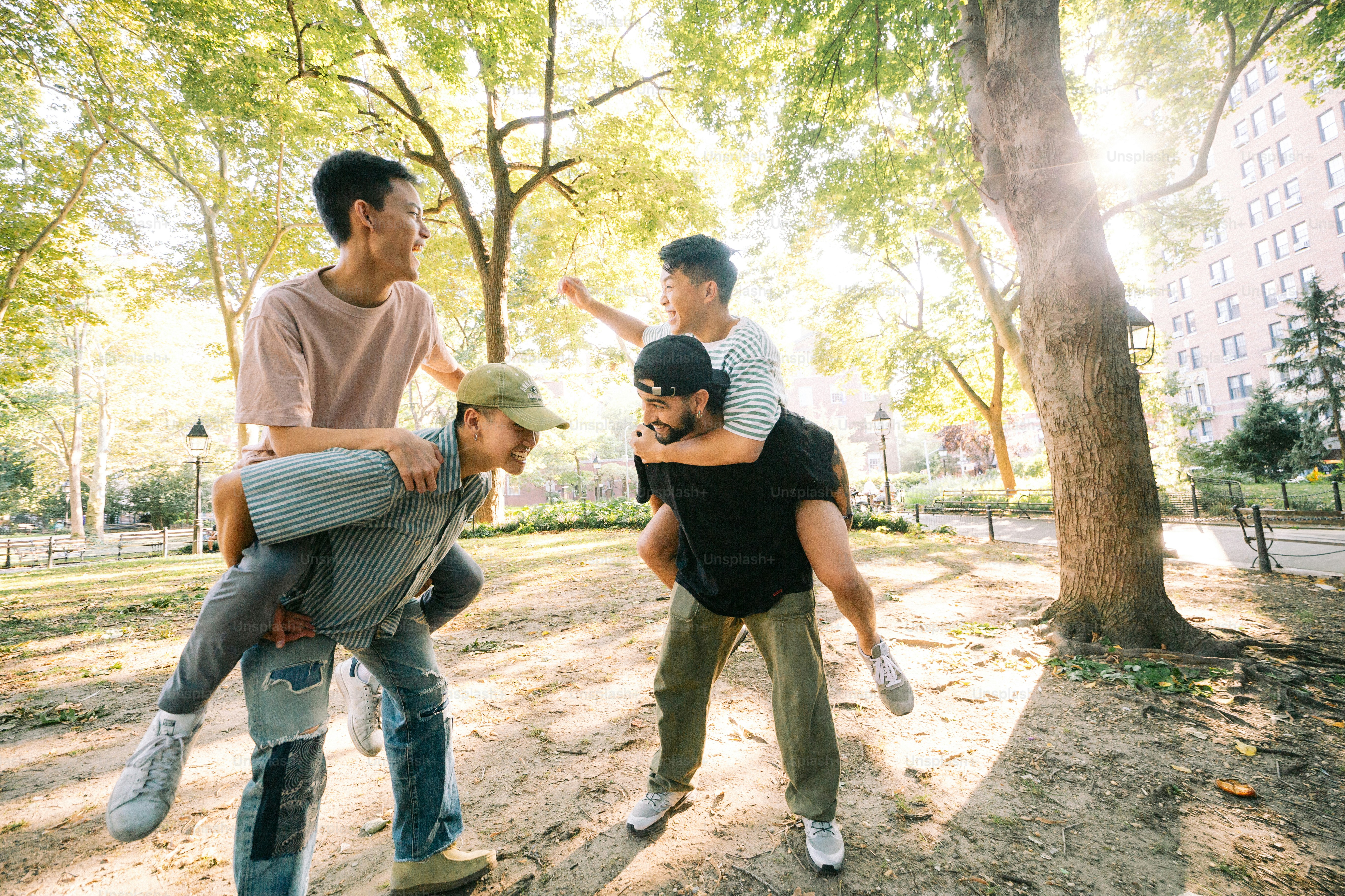 A group of young men standing next to each other