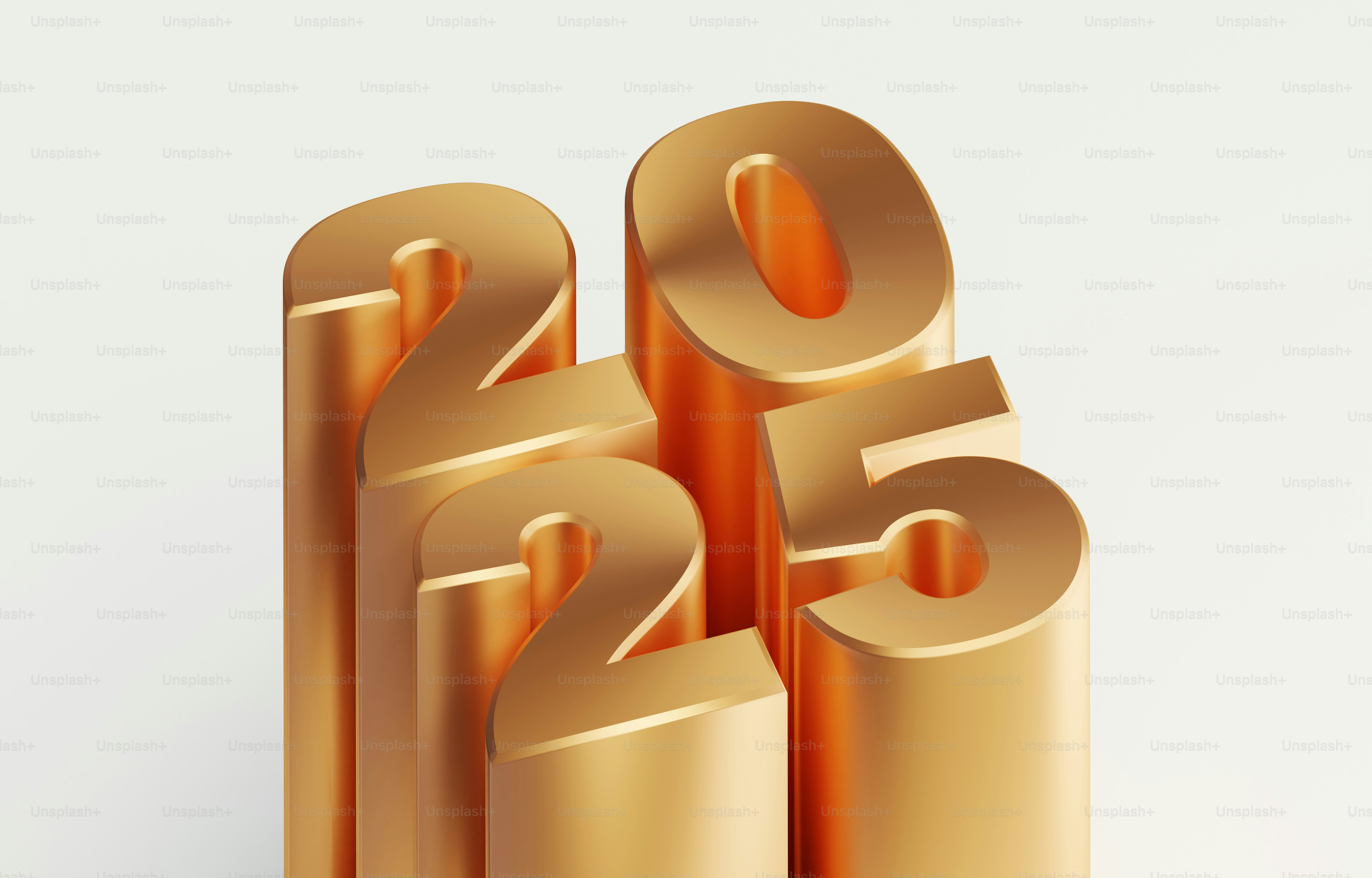 25という数字の3Dレンダリング