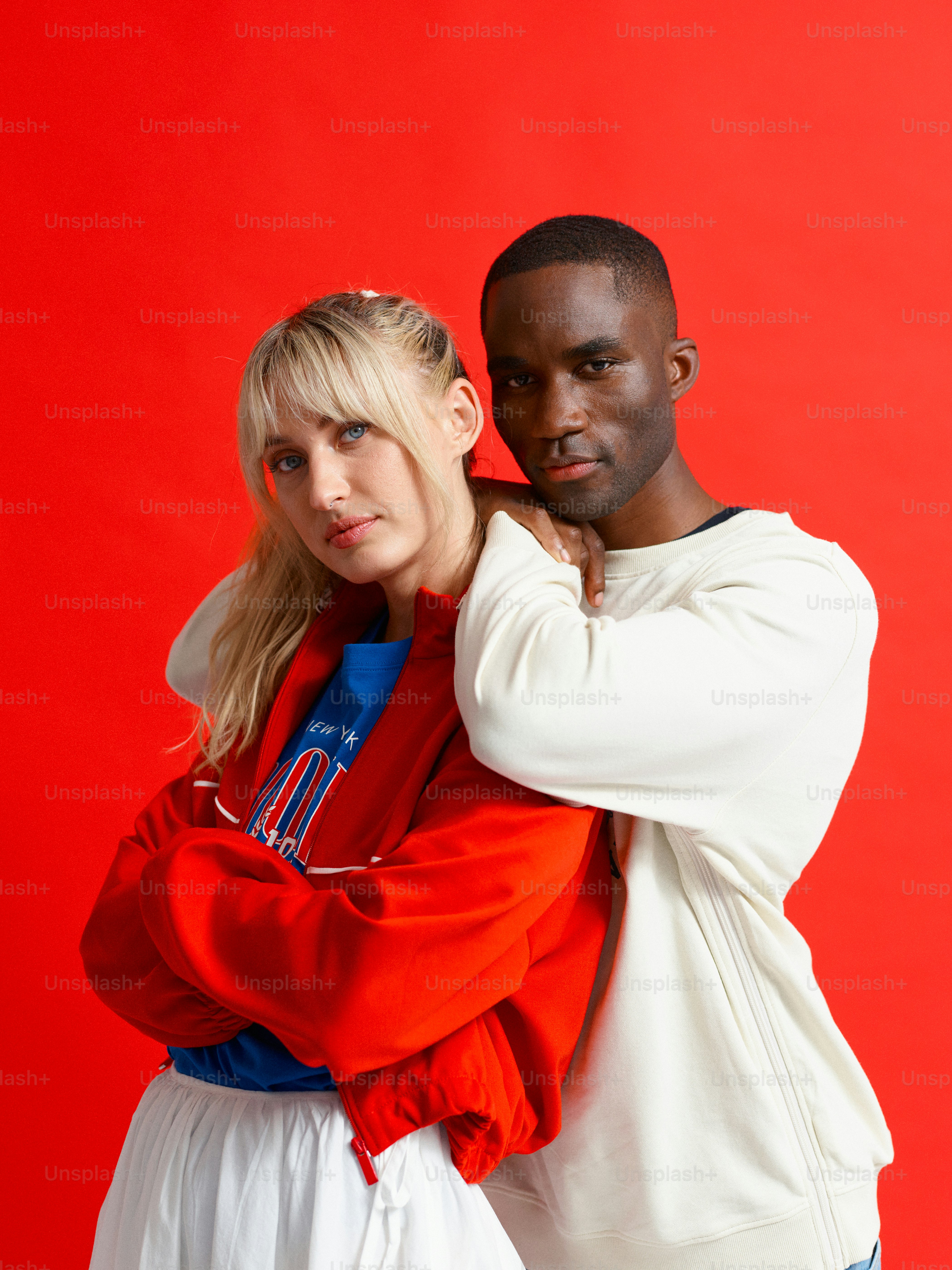 A man and a woman posing for a picture