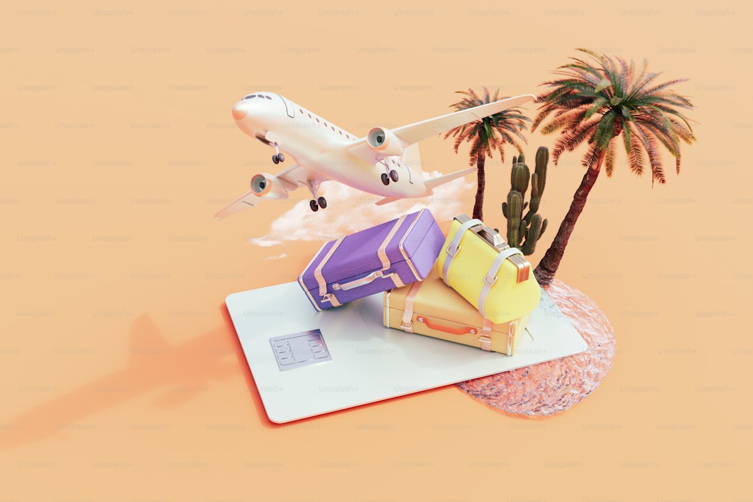 A model of a plane flying over a desert