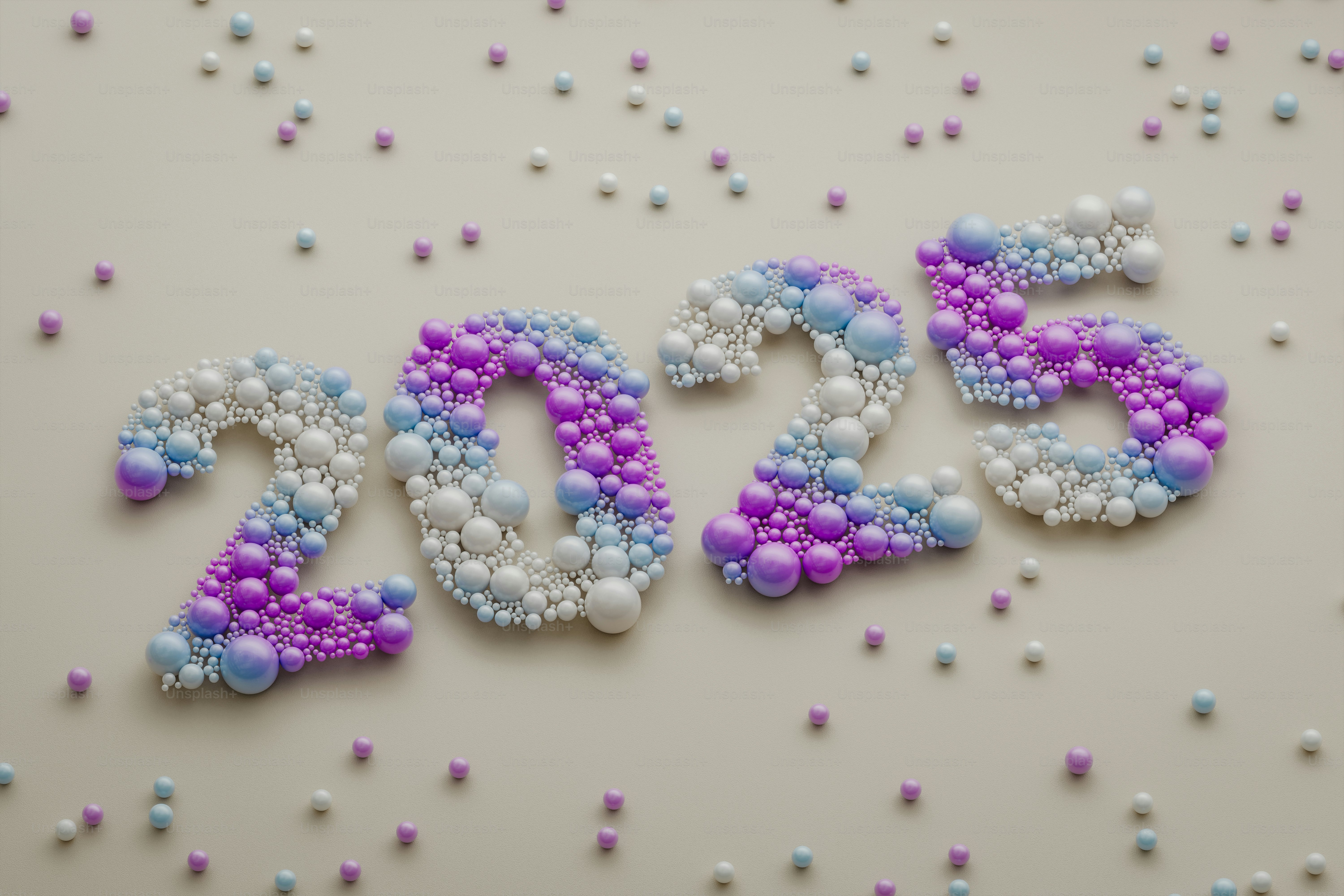 A picture of a happy new year 2013 made out of beads