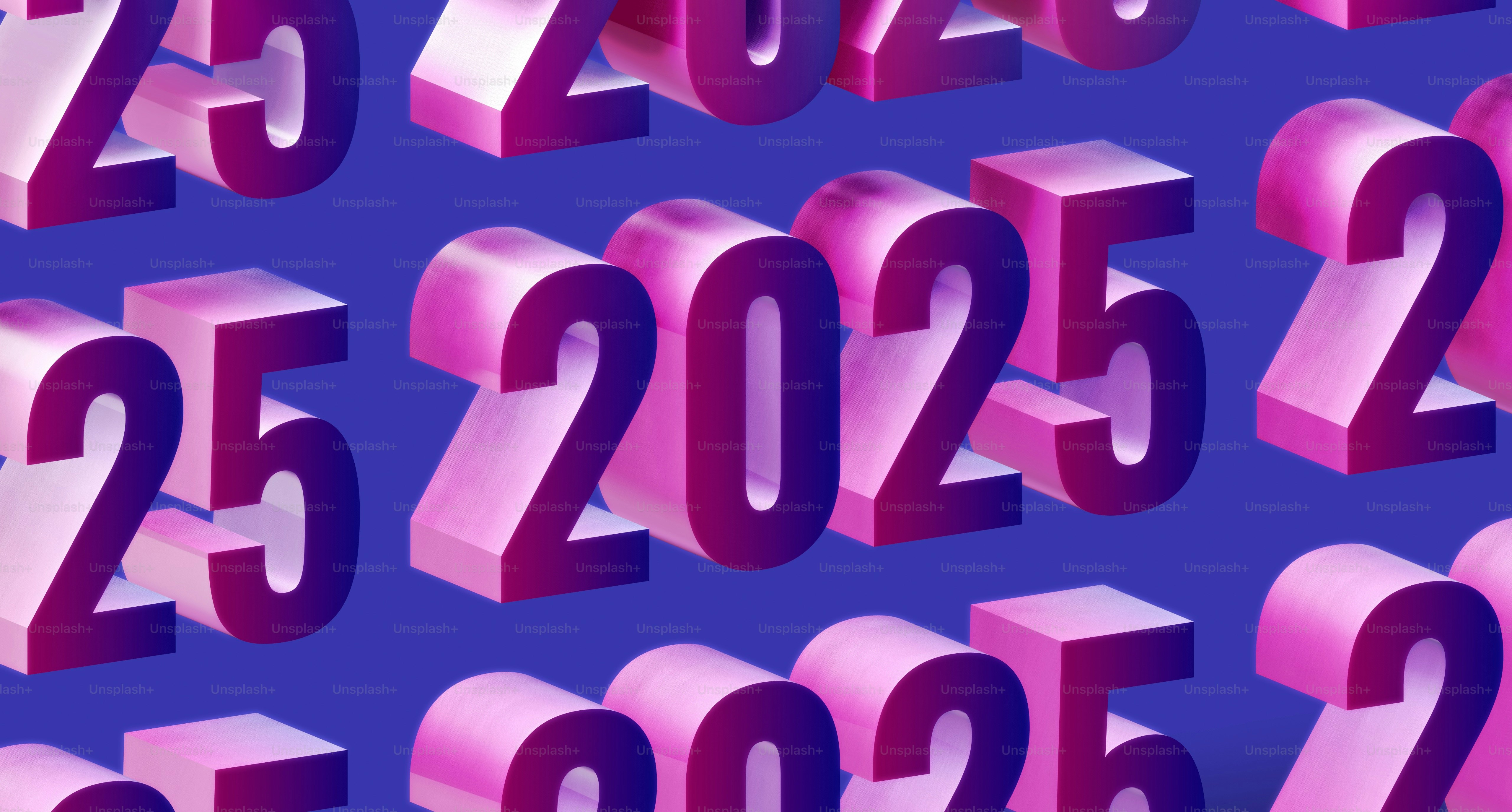 A large number of pink numbers on a blue background
