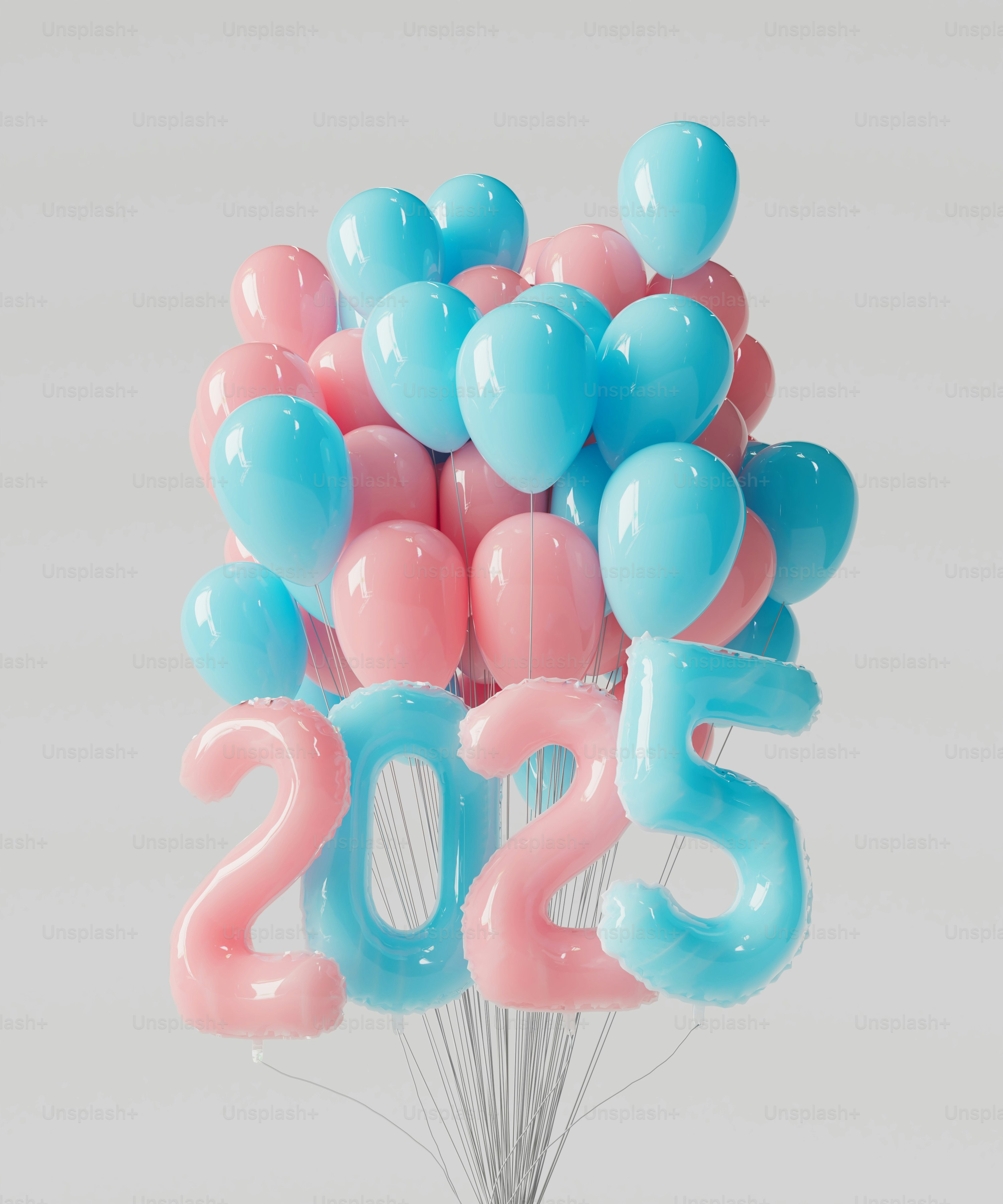 Ein Haufen Luftballons, die in der Luft sind