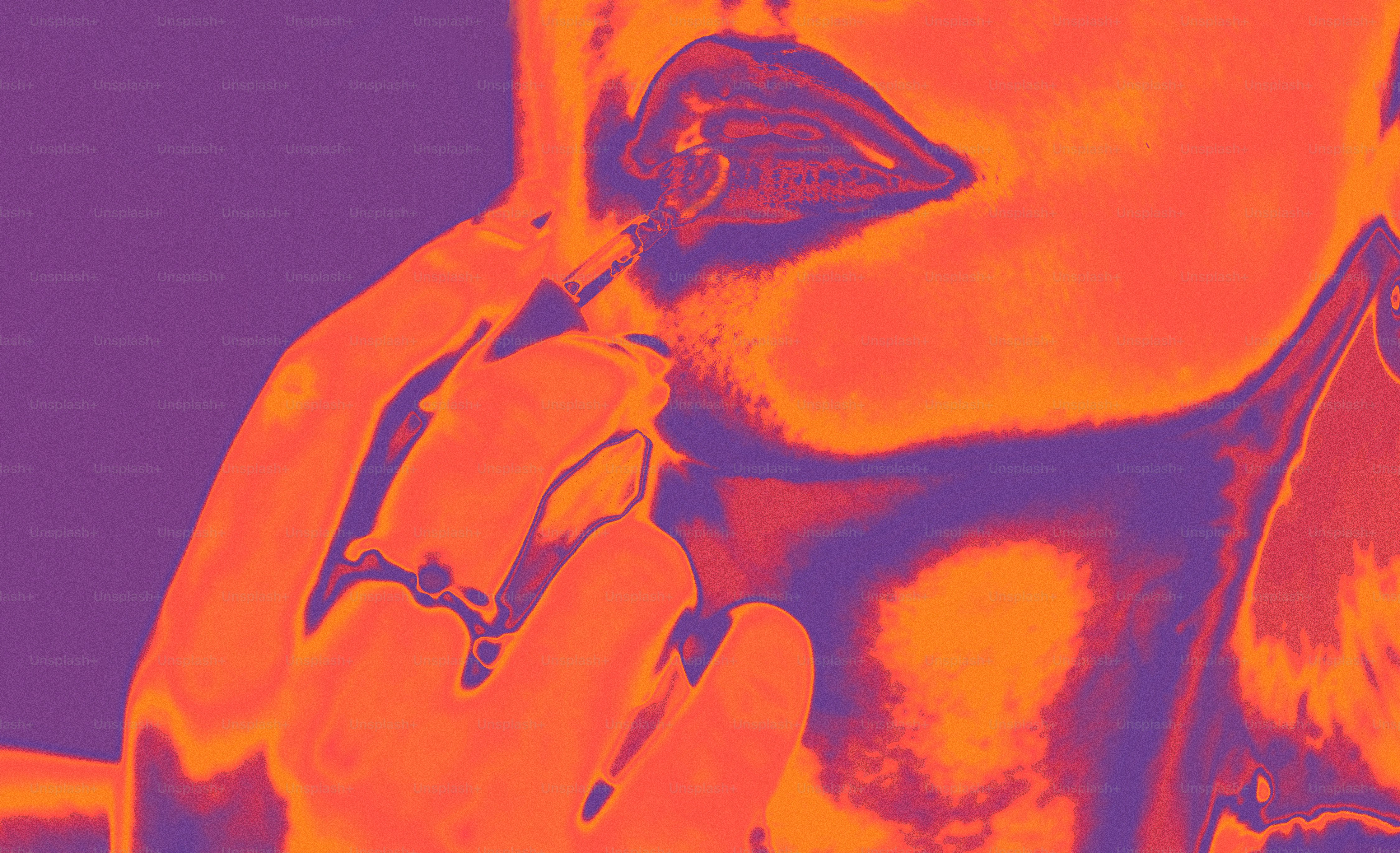 A woman with her mouth open holding a pair of scissors