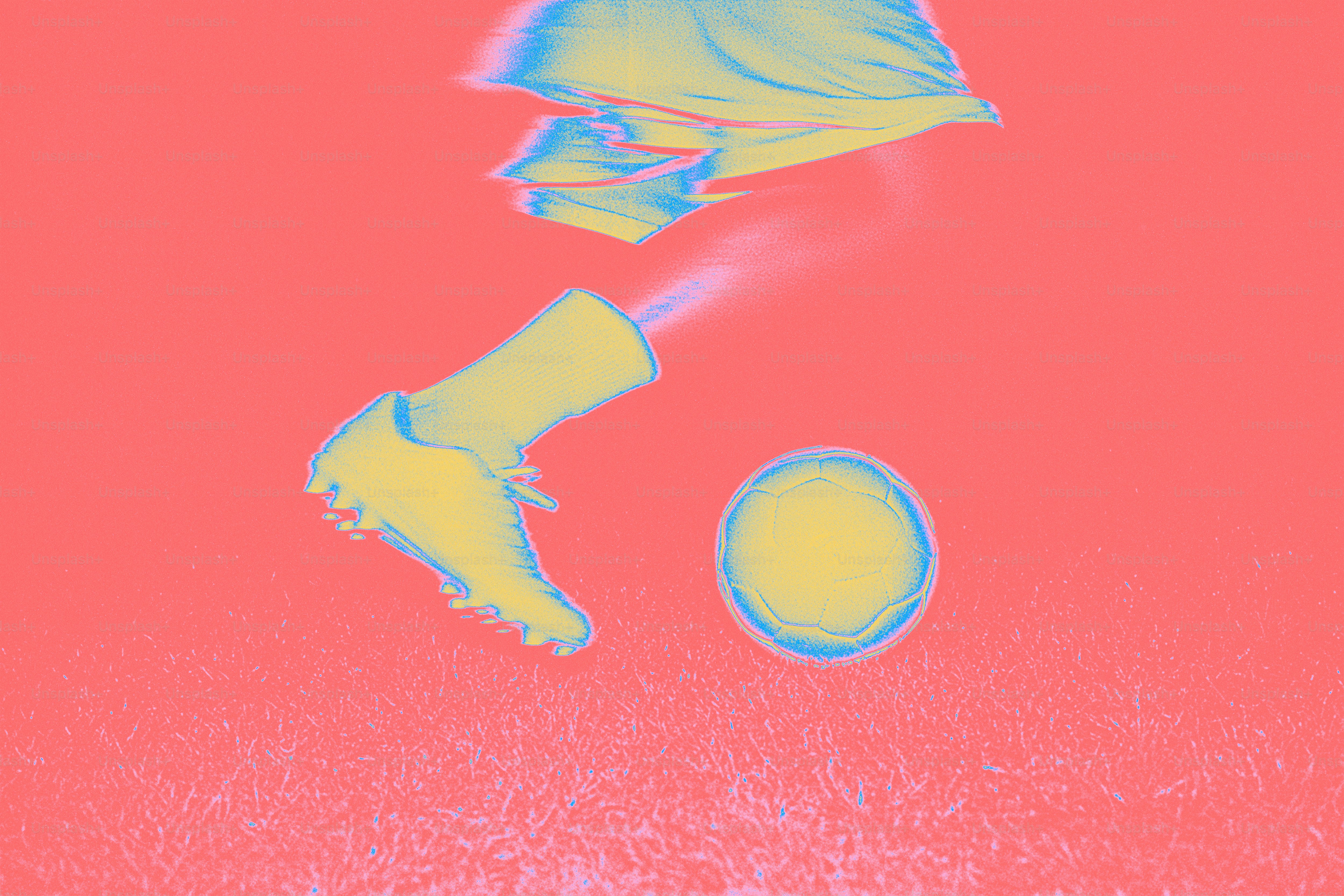 A picture of a person kicking a soccer ball