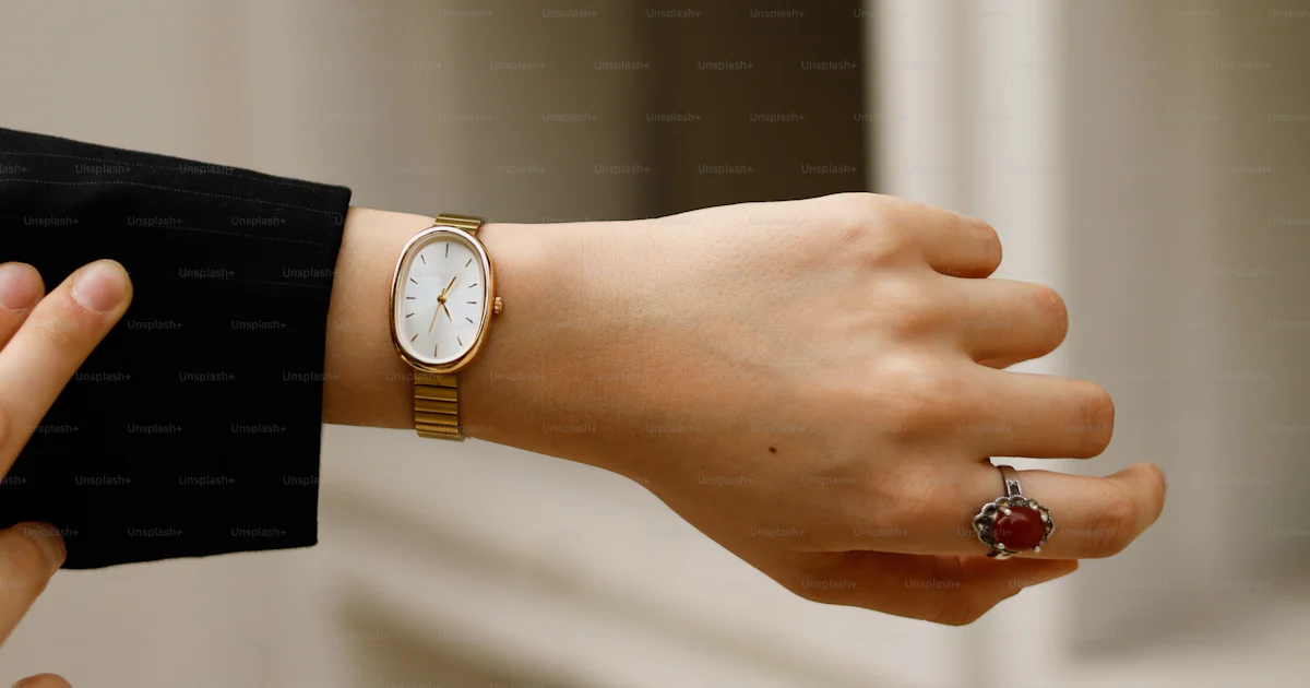 A woman's hand with a watch on her wrist photo – Timepiece Image on ...
