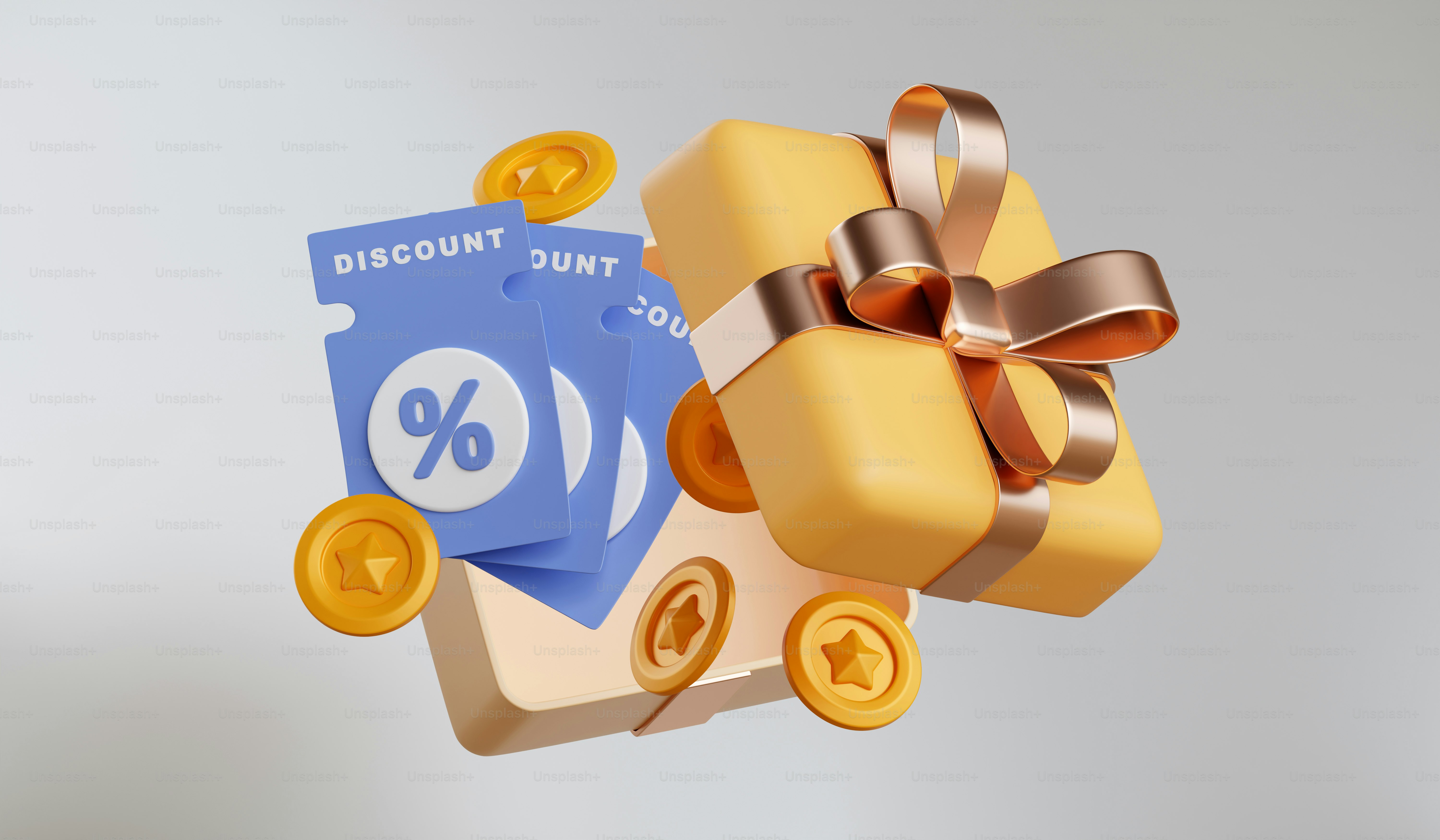 A gift box with a ribbon tied around it