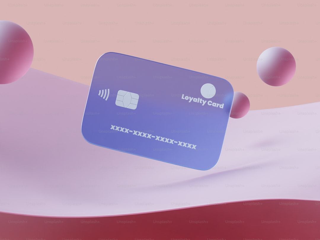 A credit card flying through the air
