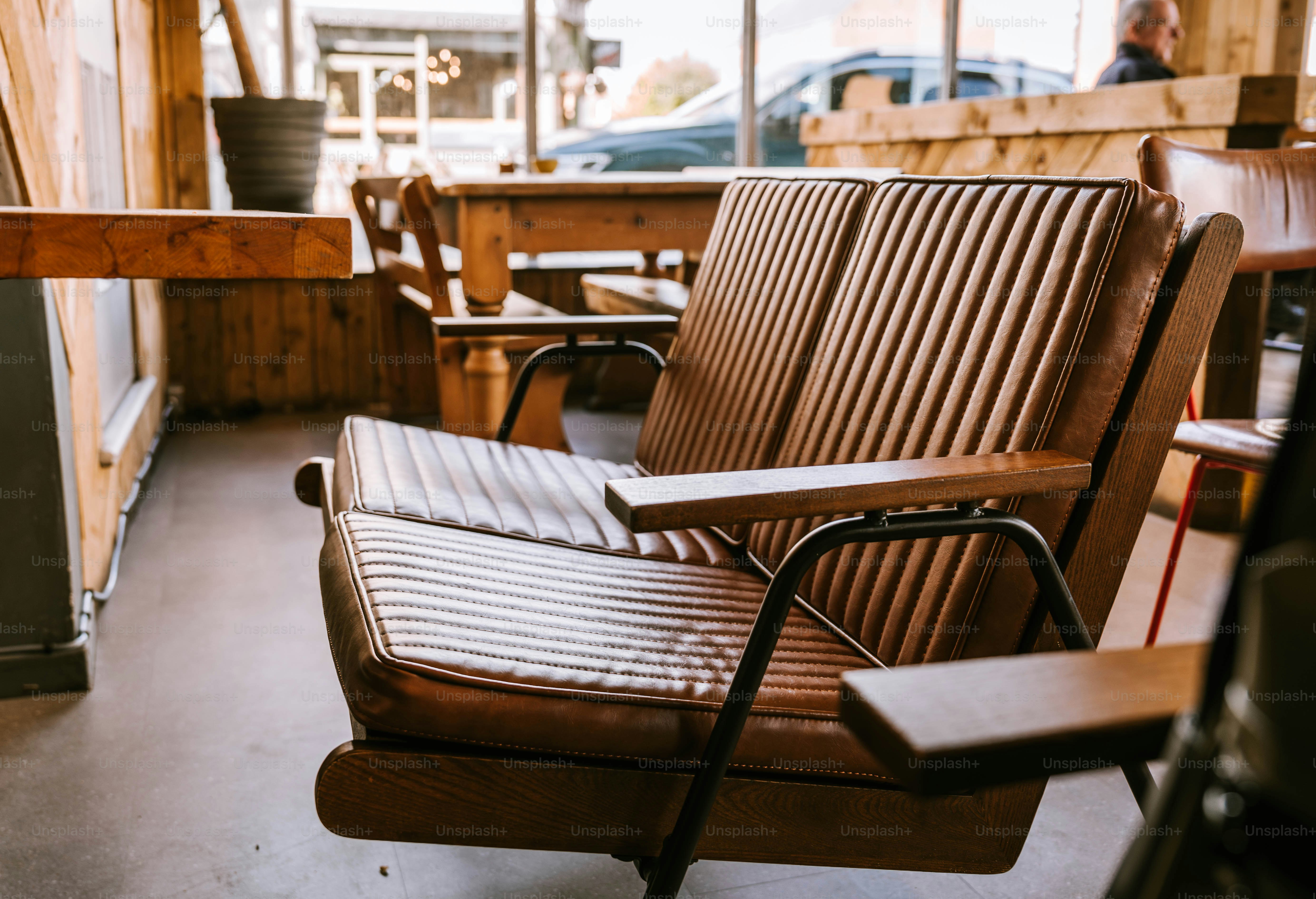 A couple of chairs sitting next to each other