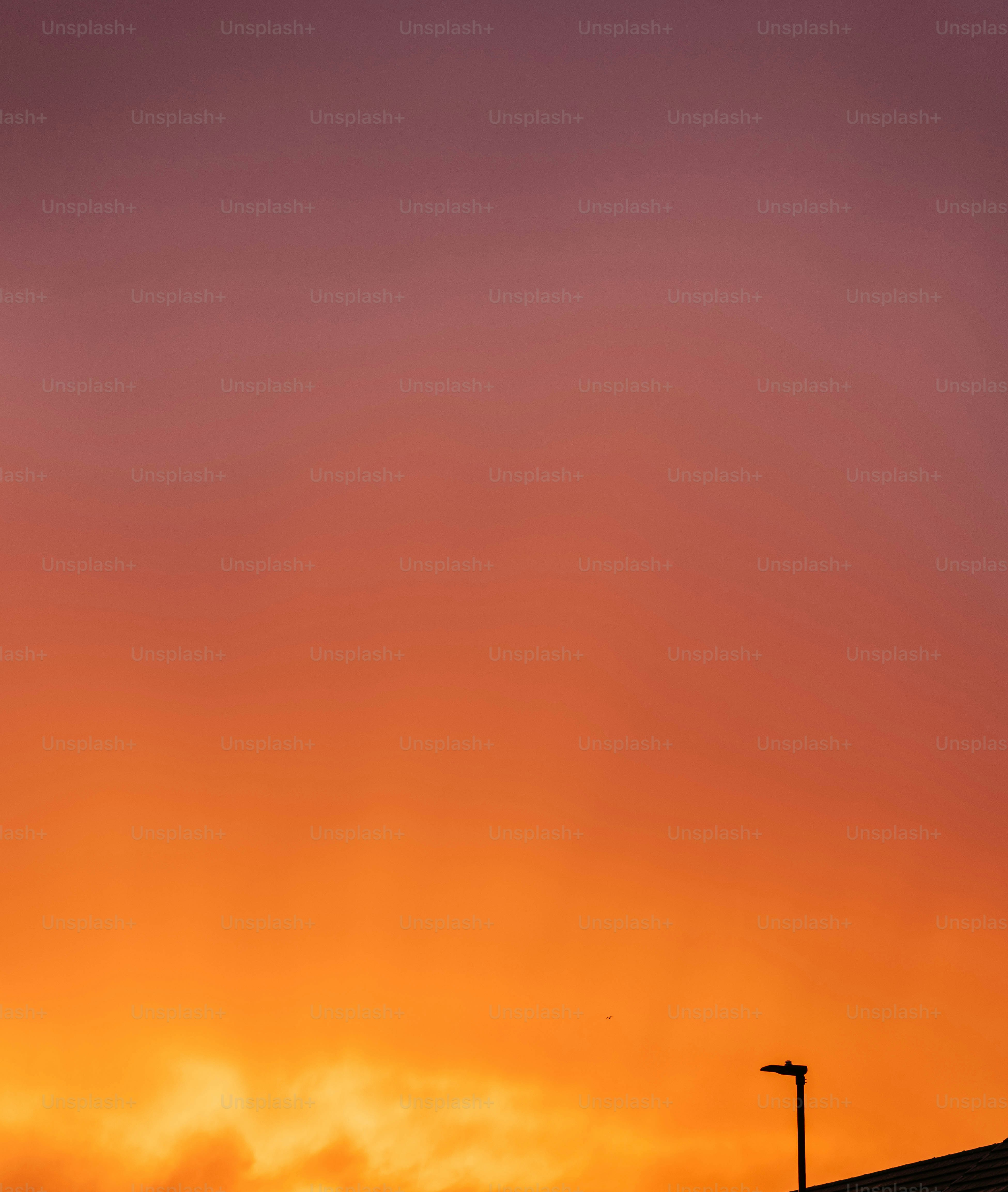 A plane flying in the sky at sunset