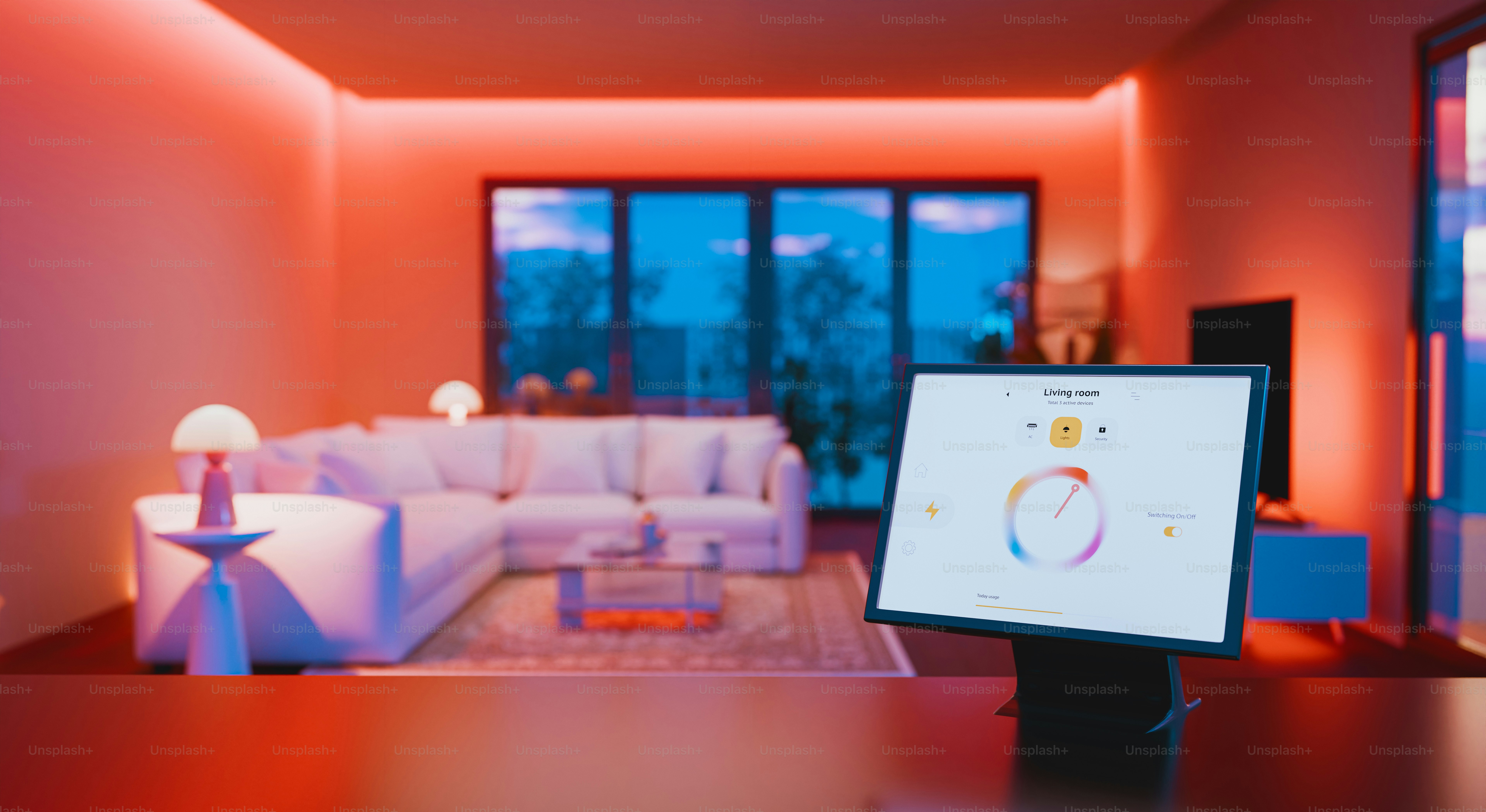 A computer monitor sitting on top of a wooden desk