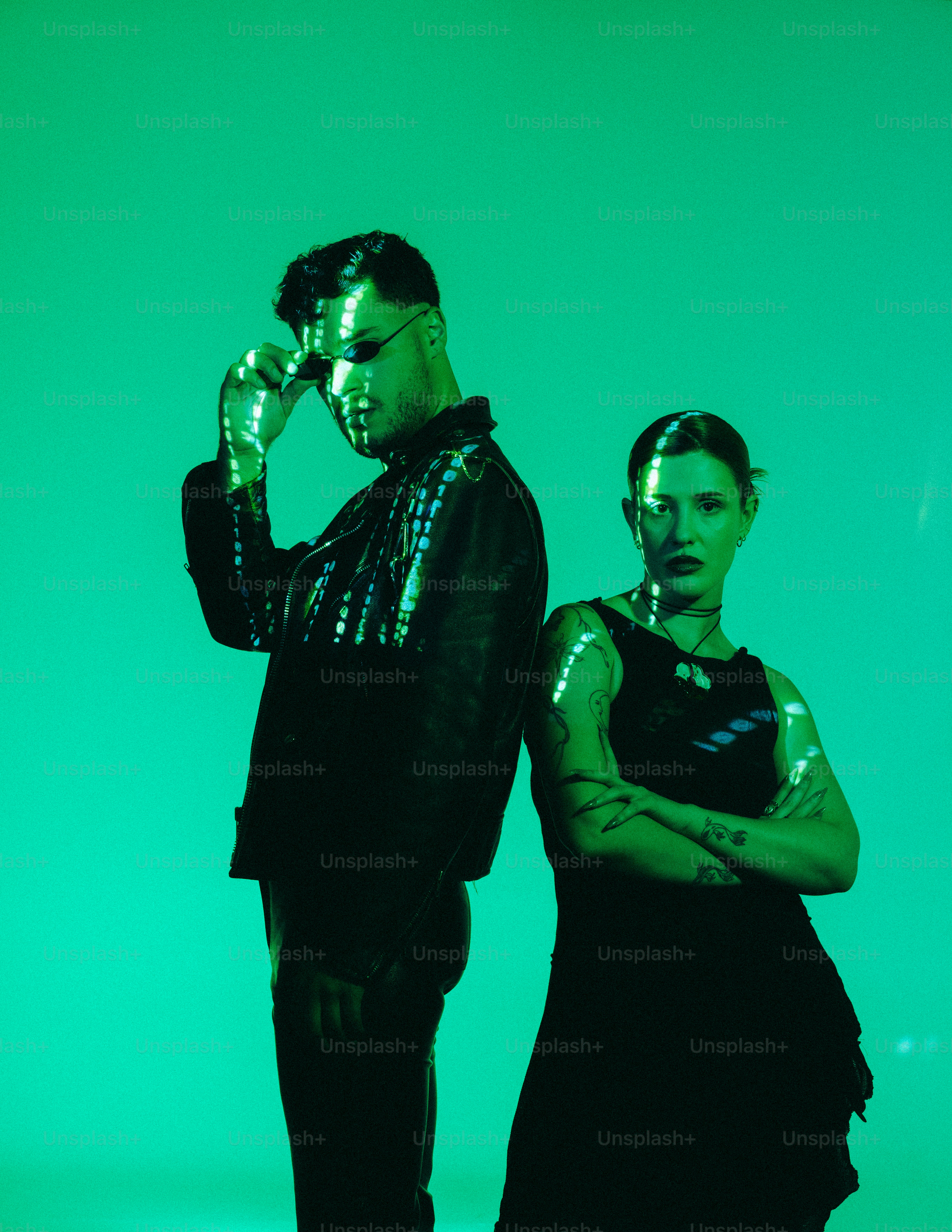 A man and a woman standing next to each other