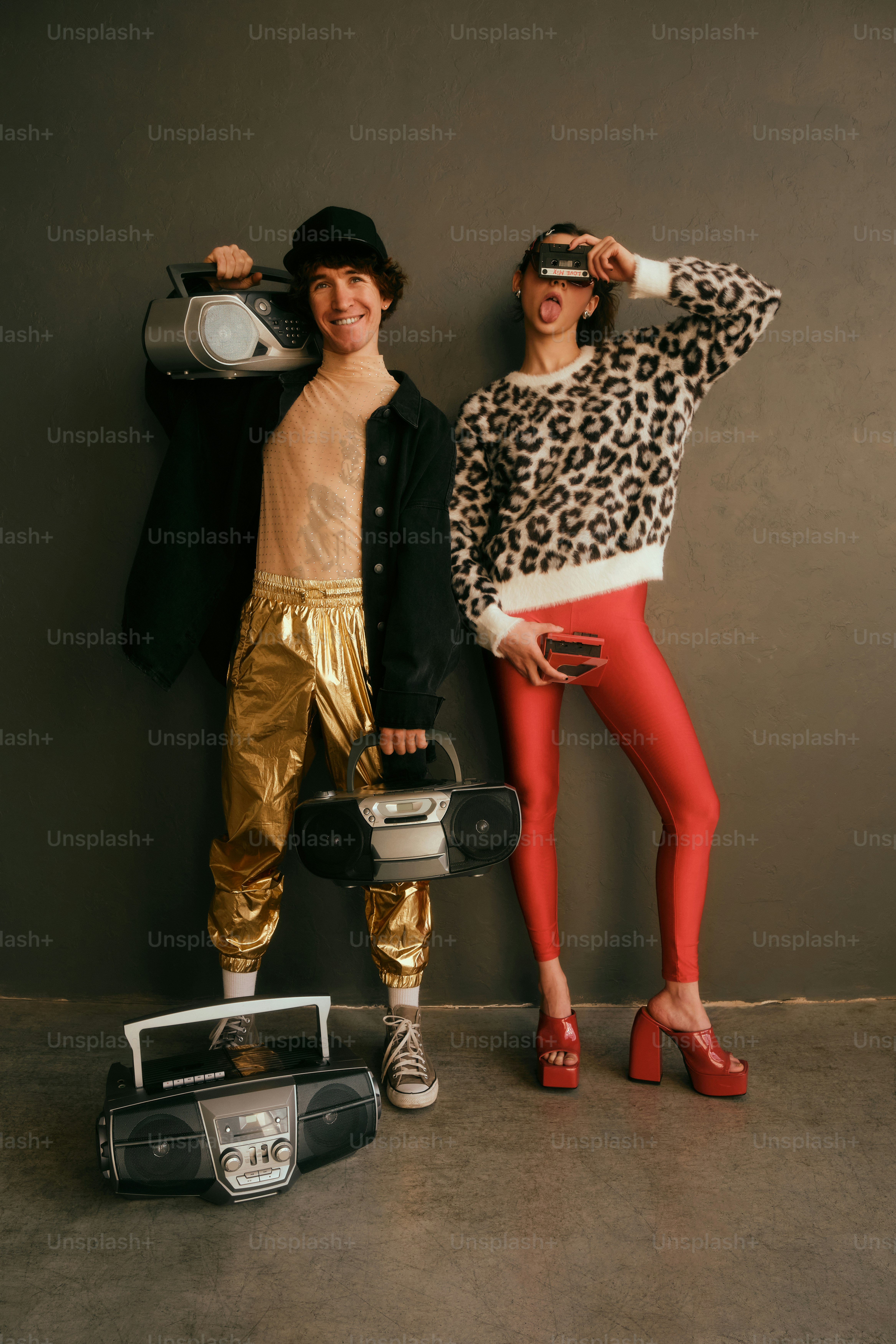 A couple of people standing next to each other