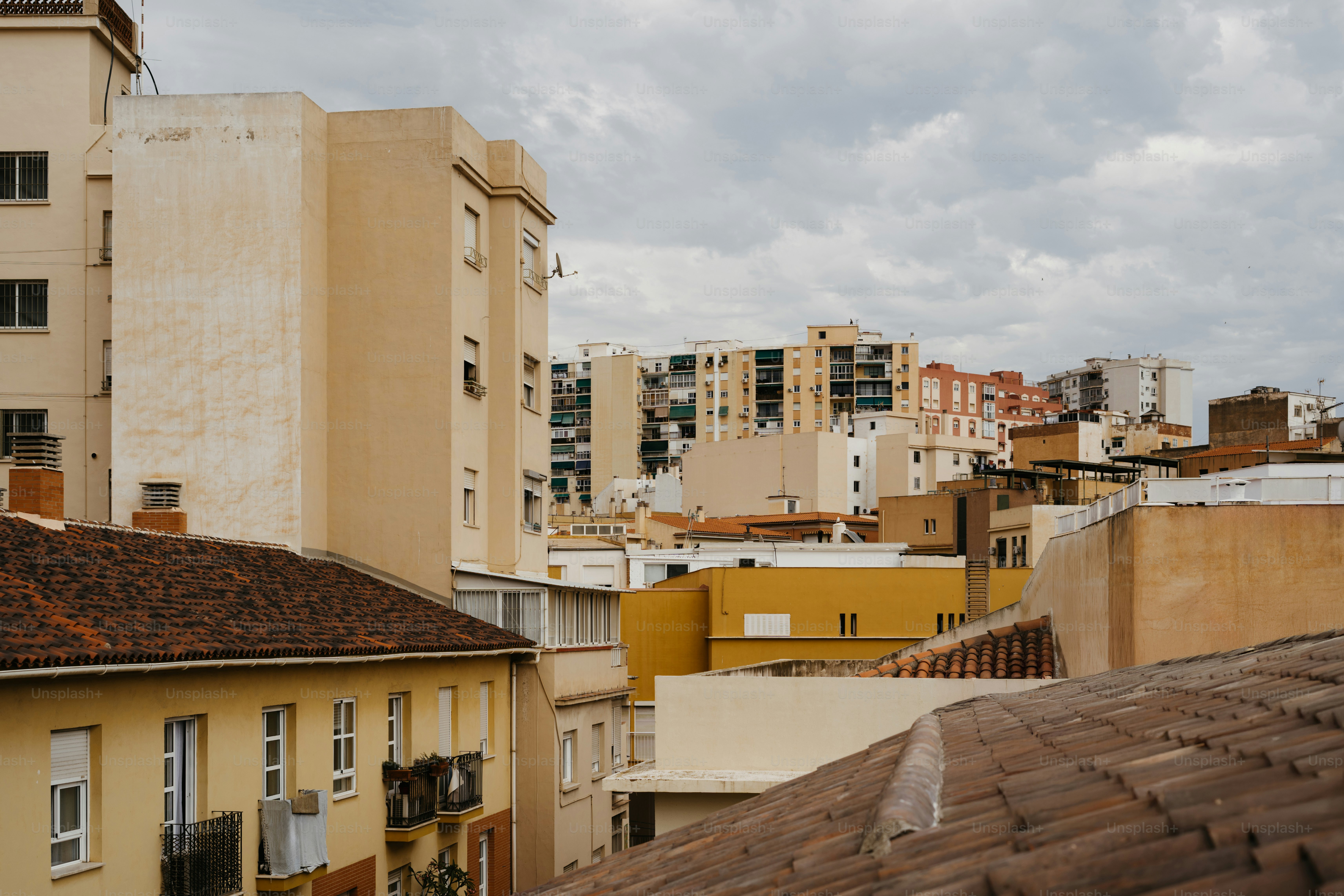 A view of a city from the roof of a building