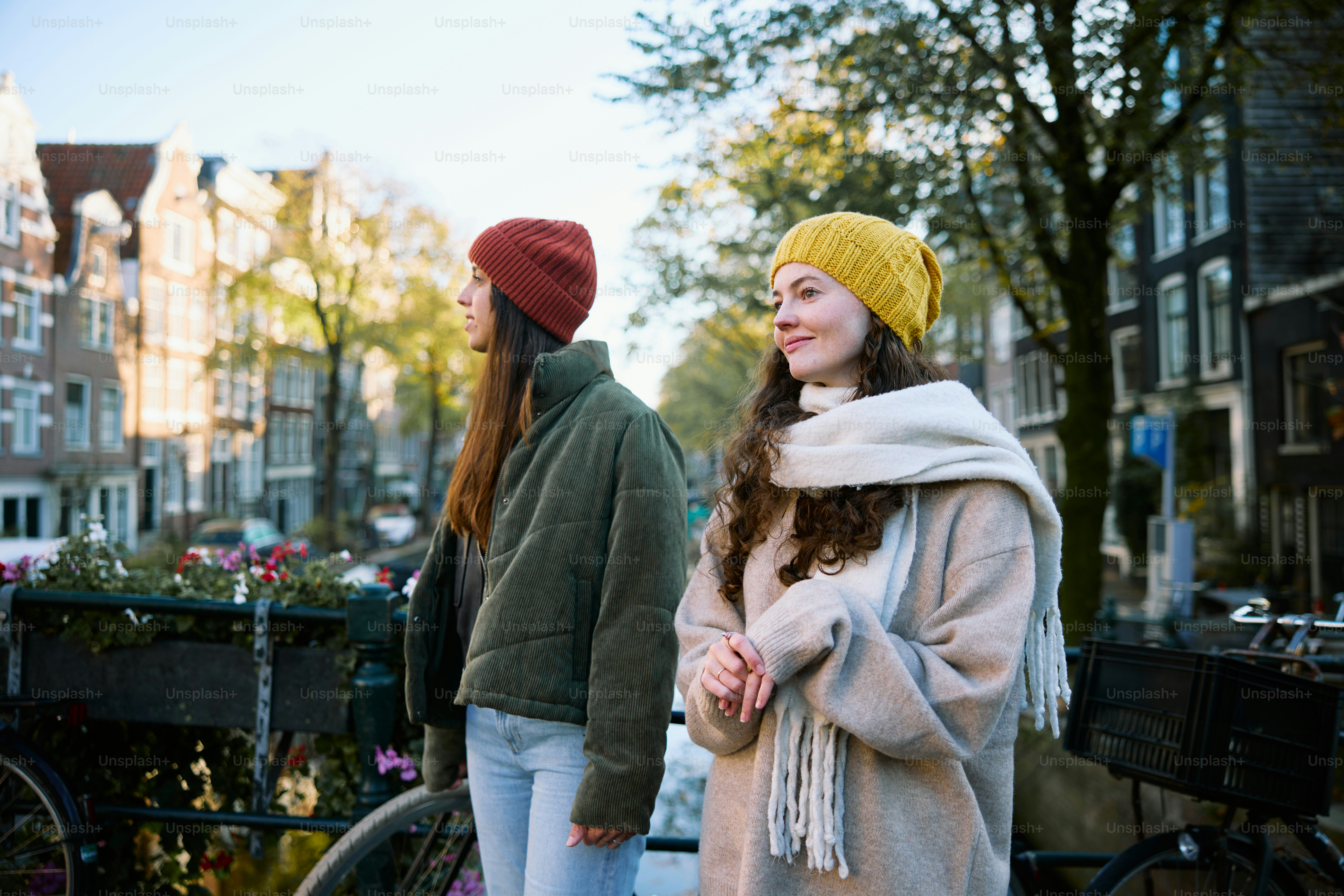 A couple of women standing next to each other