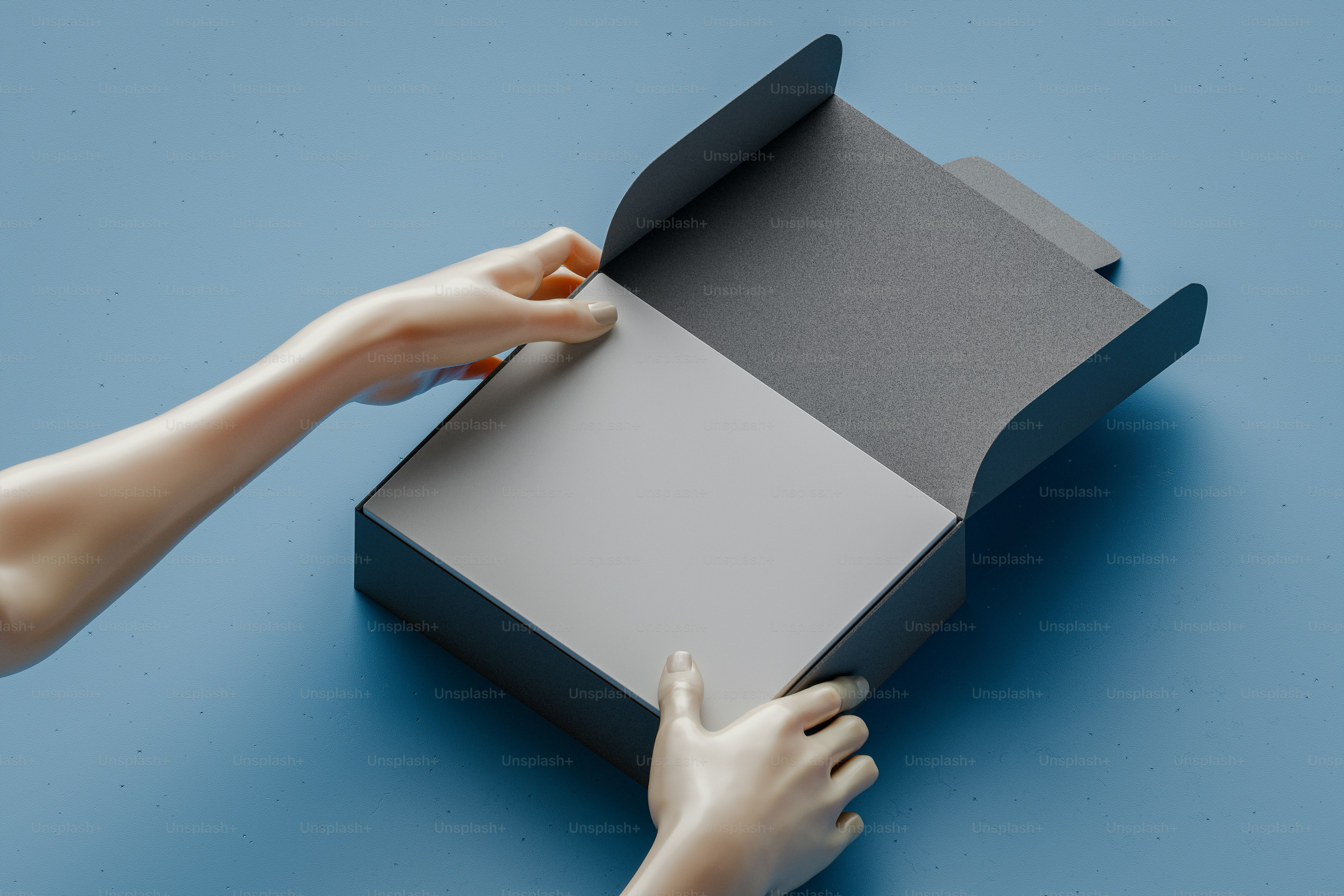 Magnetic closure rigid box demonstration