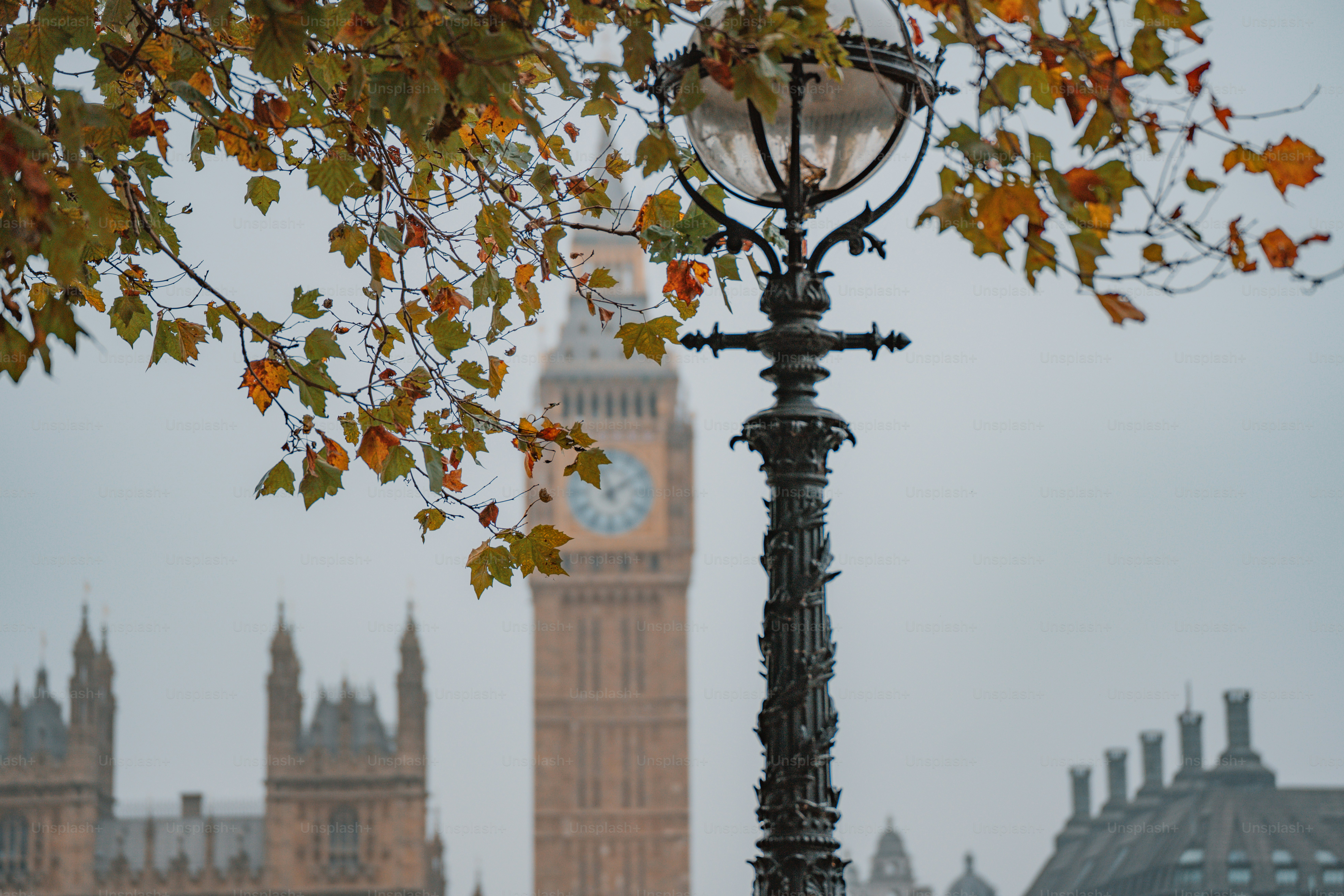 The big ben clock tower towering over the city of london