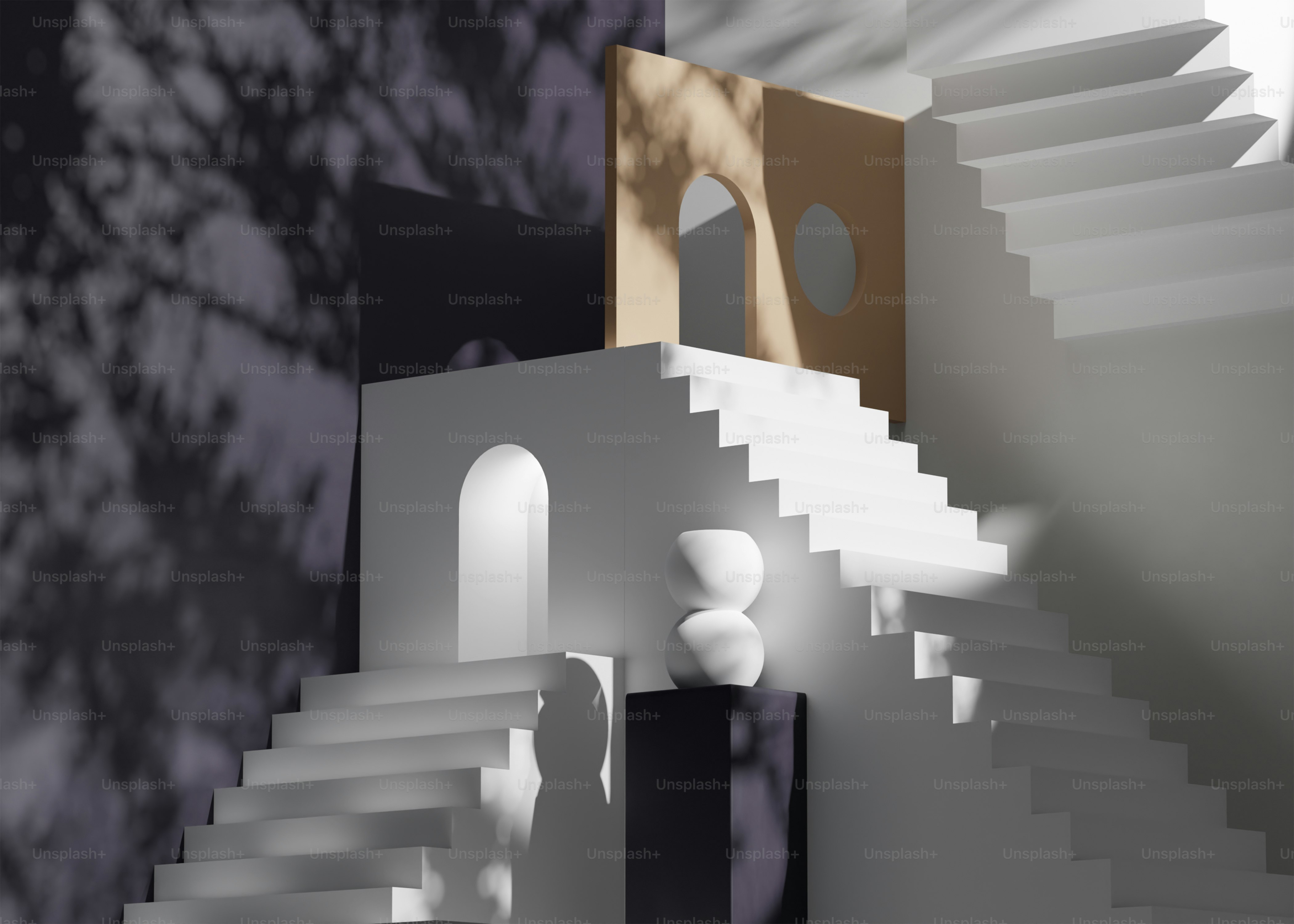 Un escalier menant à un bâtiment