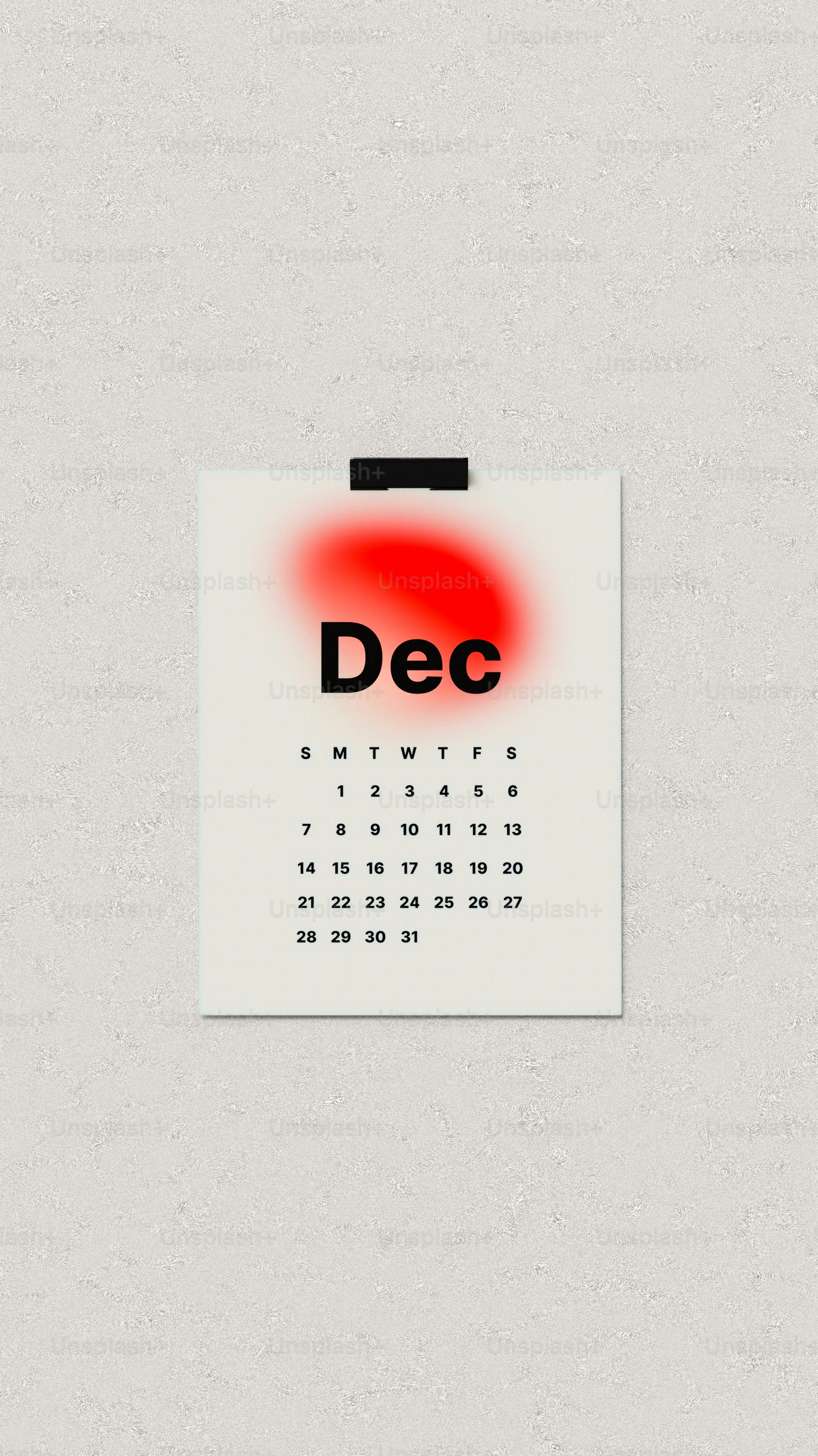 Un calendario con la palabra dec