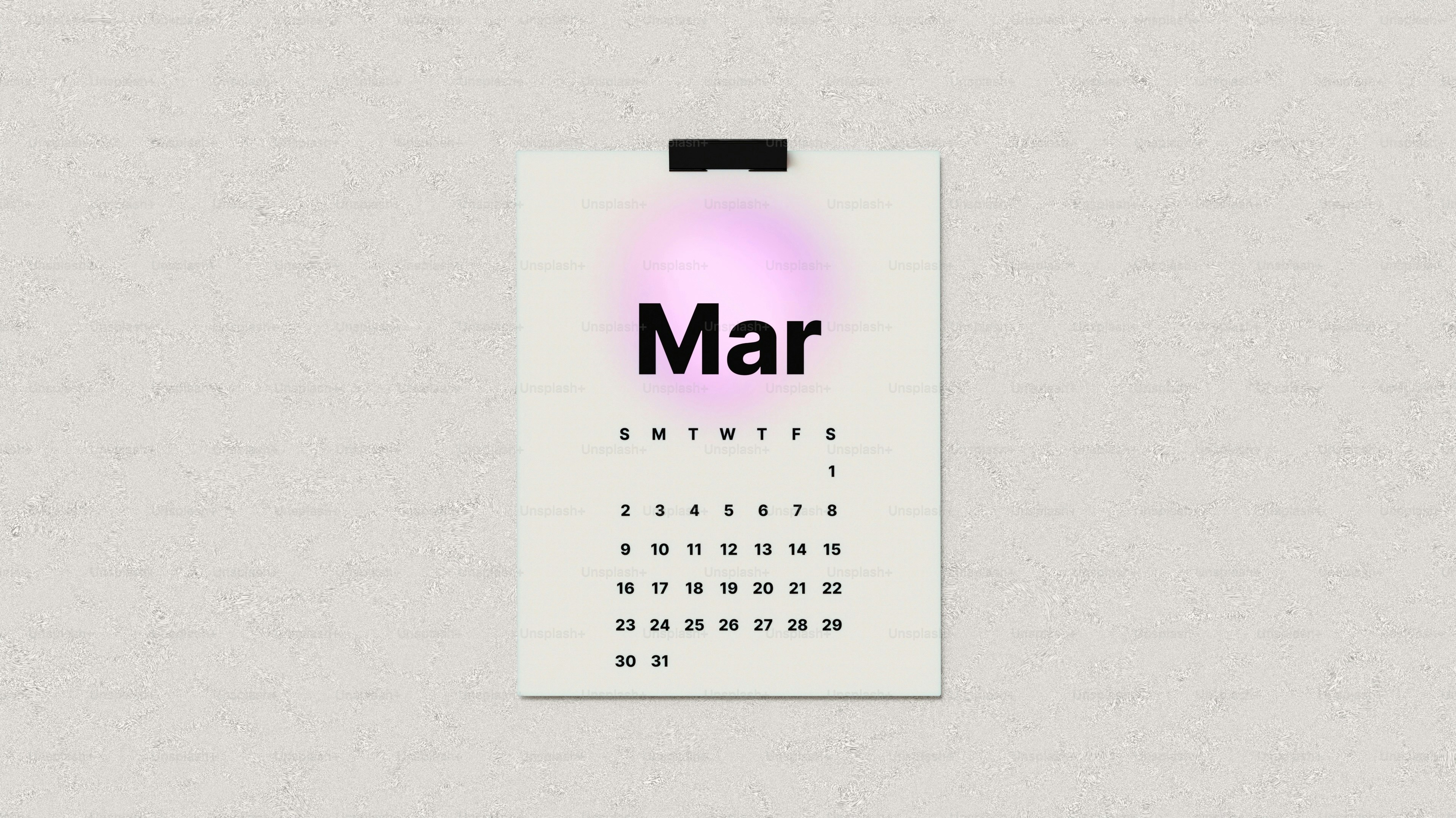 A calendar with the word mar on it