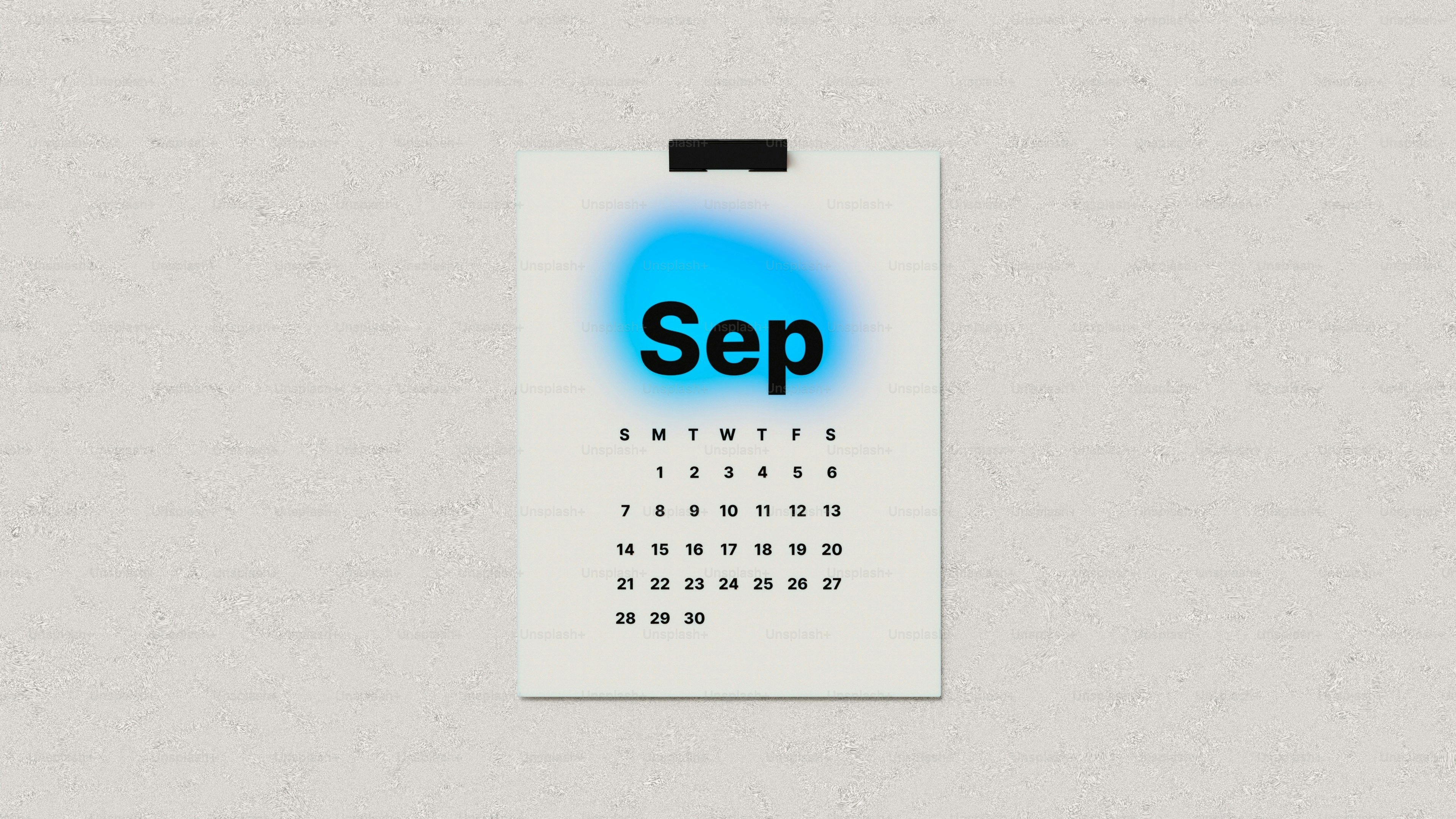 A calendar with the word sep on it