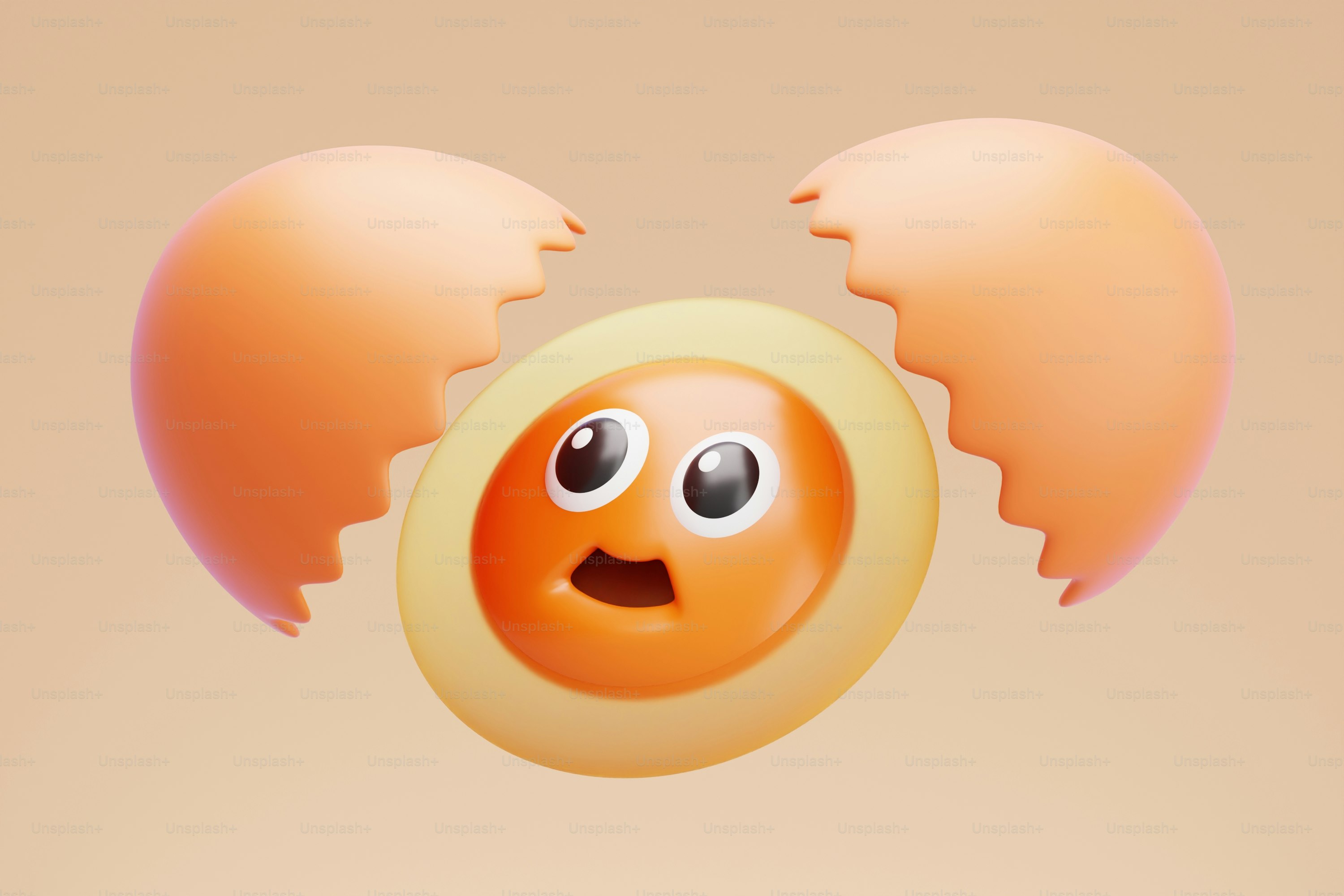 Ein Bild eines Eies mit einem lächelnden Gesicht