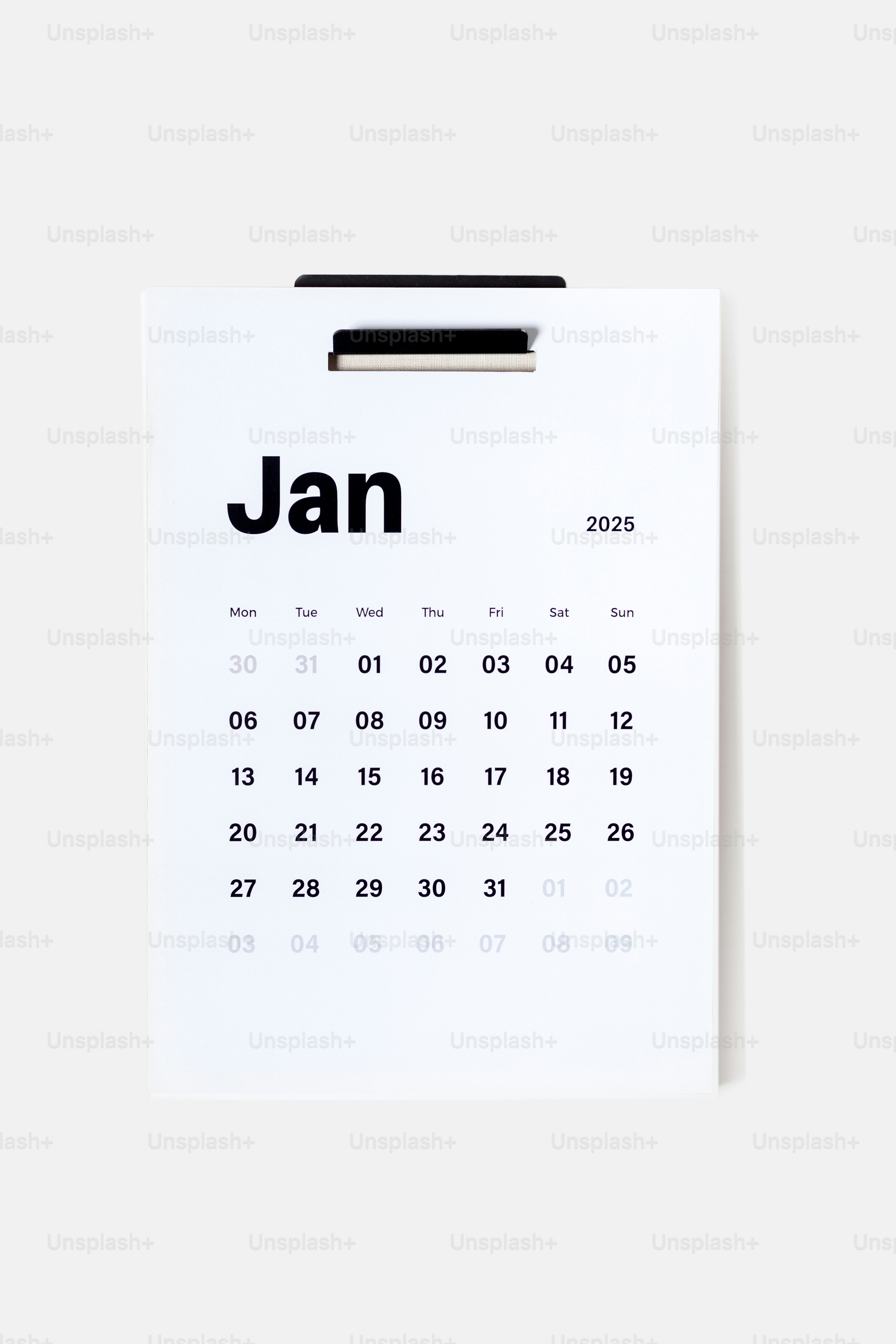 A calendar with the word jan on it