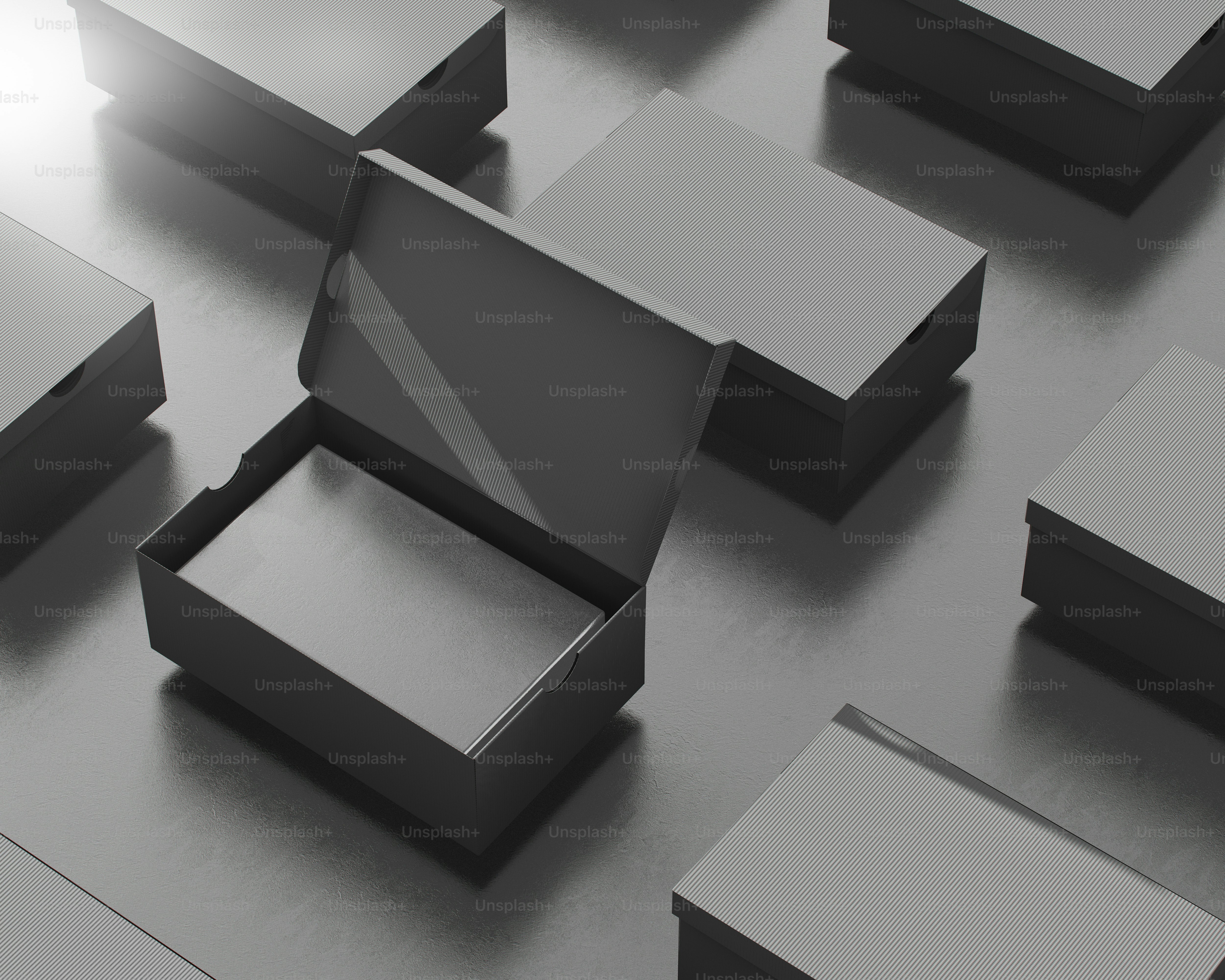 A bunch of boxes sitting on top of a table