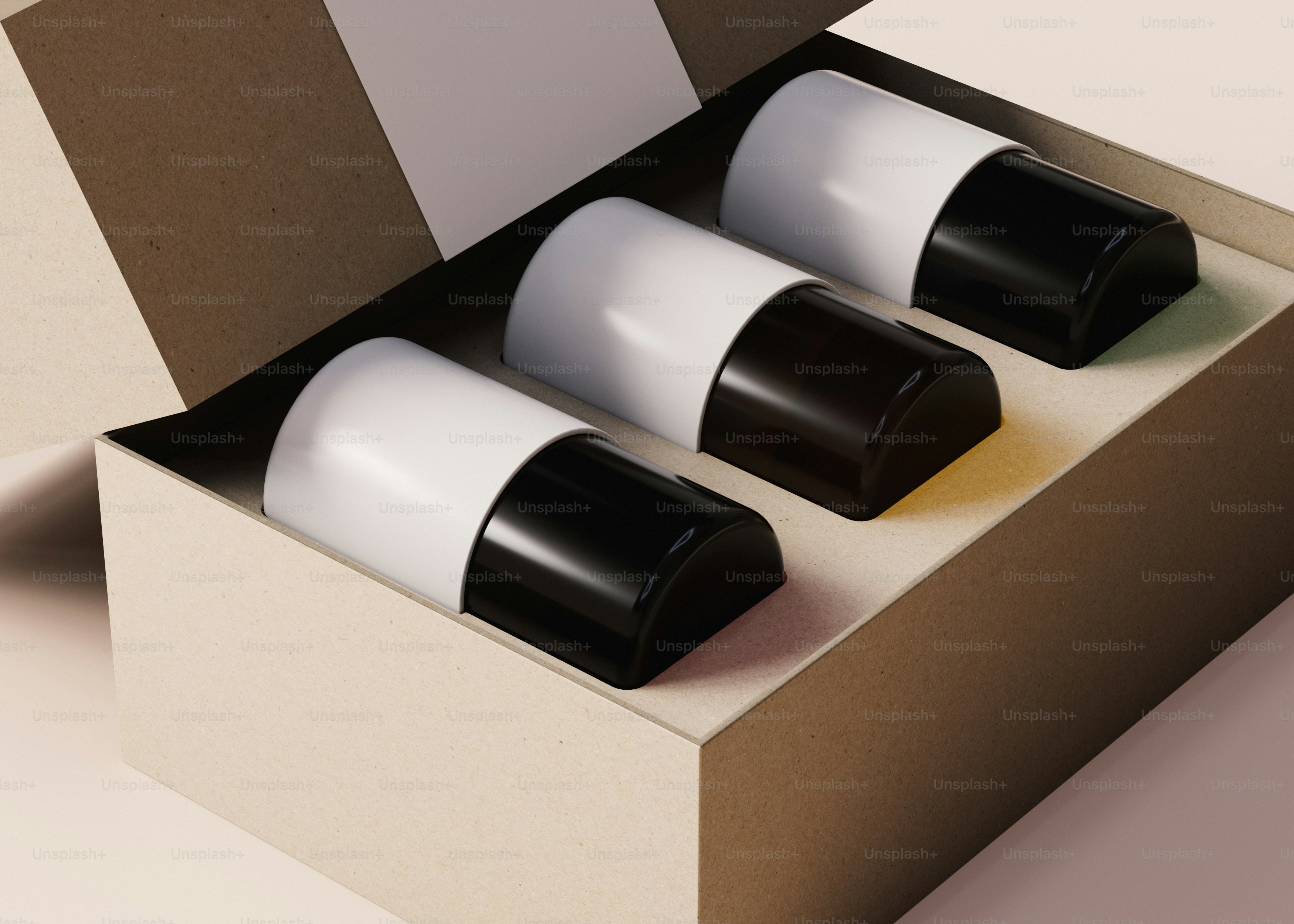 A box with three empty bottles in it