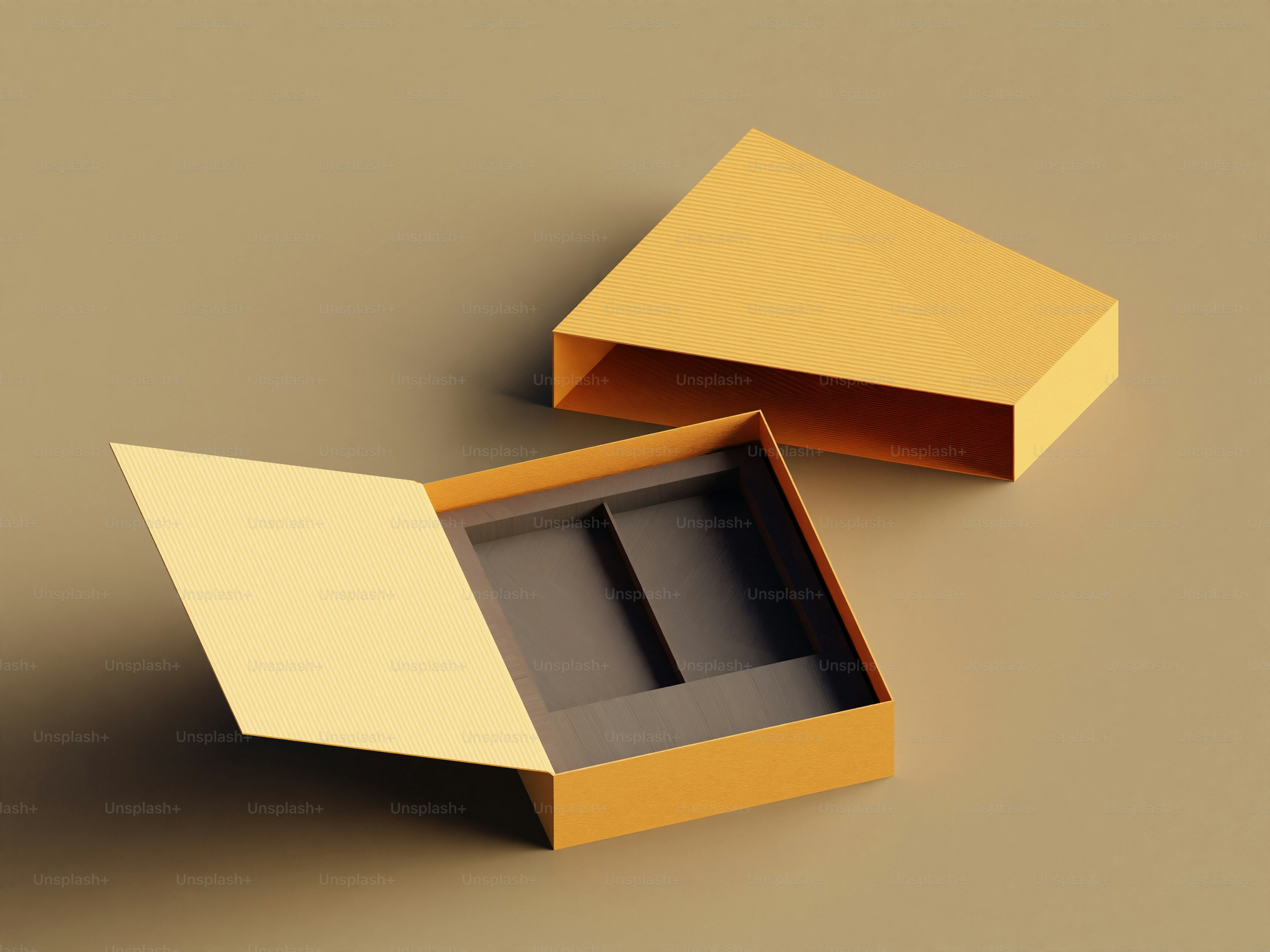 An open box sitting on top of a table