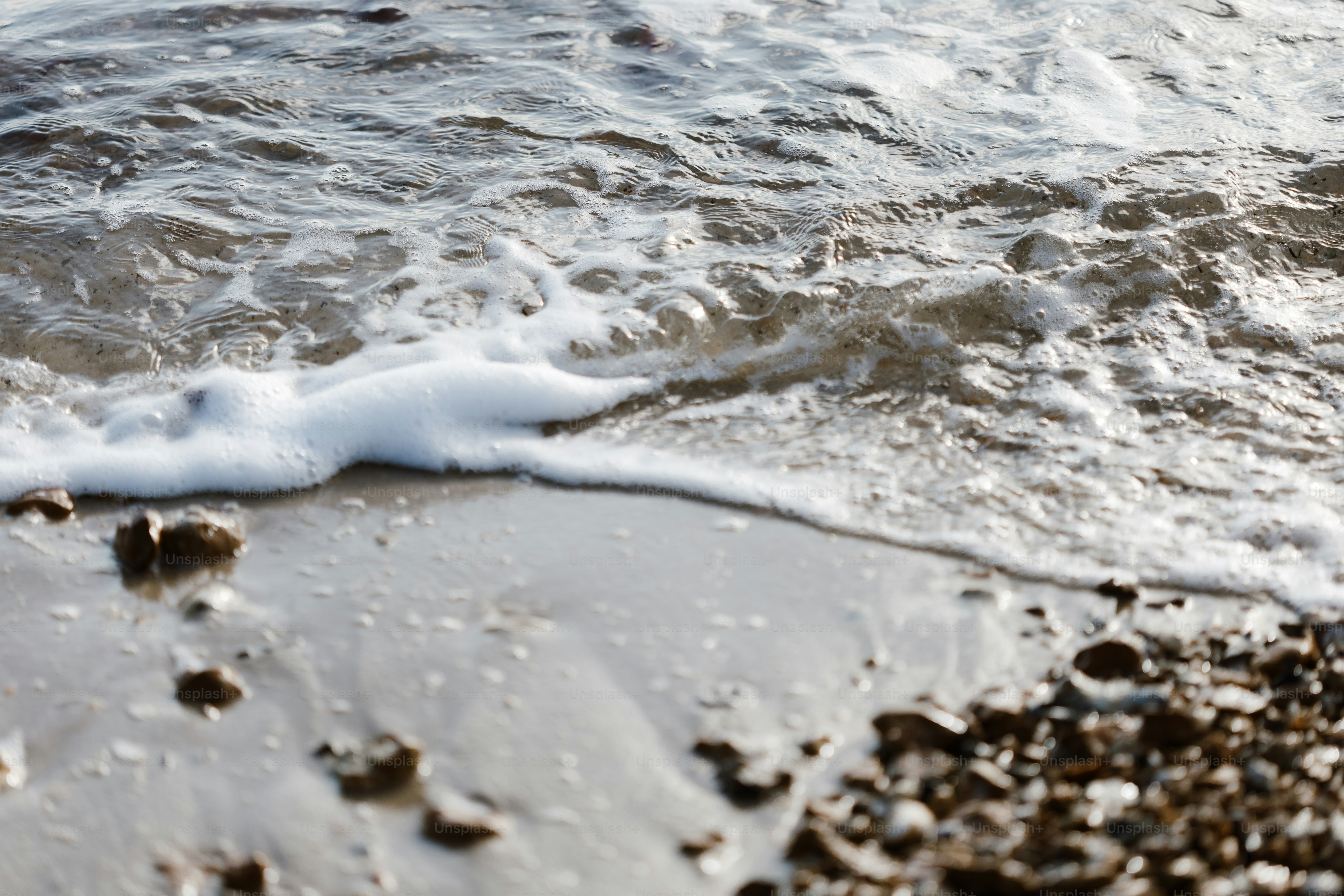 A close up of a wave coming in to the shore