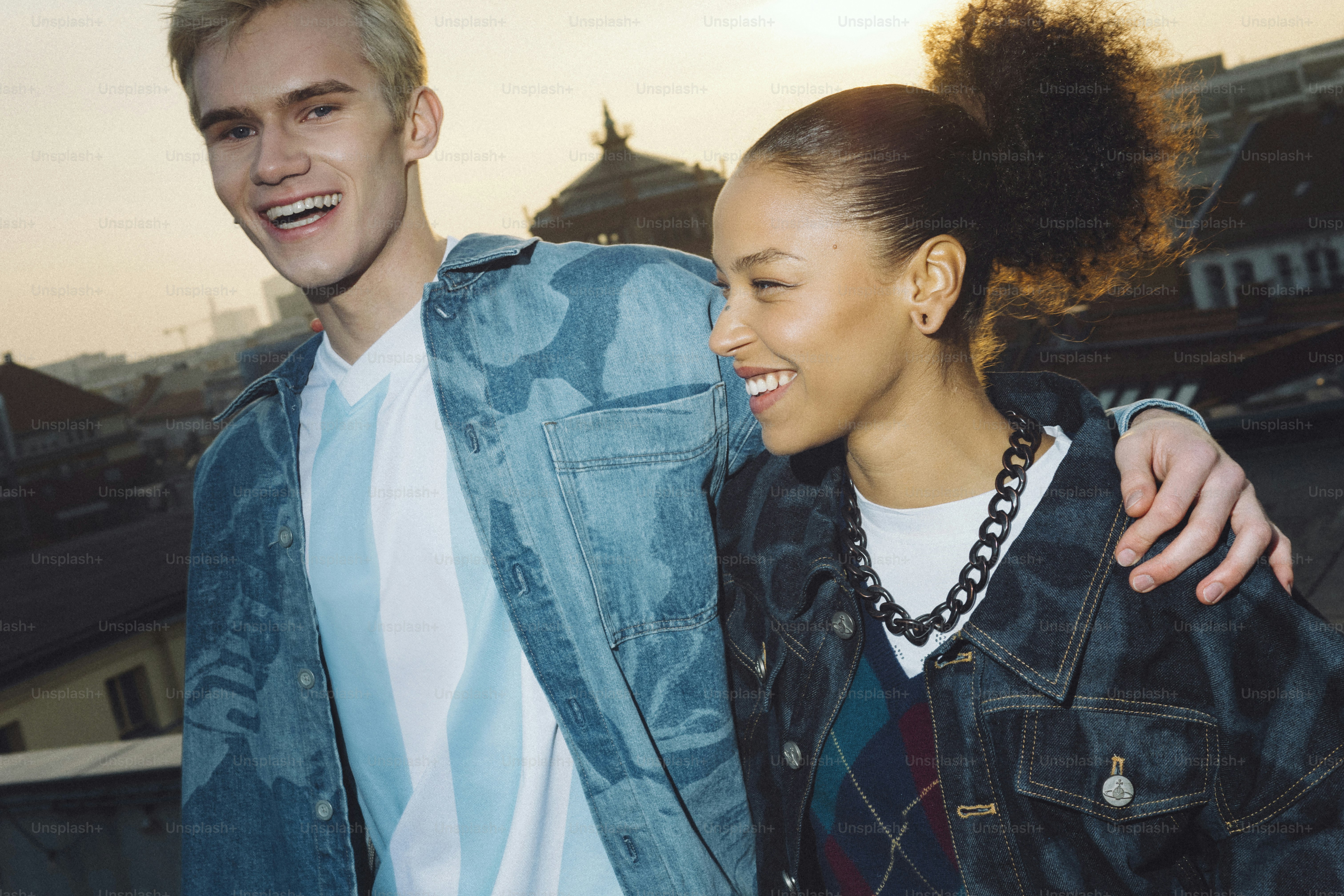 A man and a woman standing next to each other