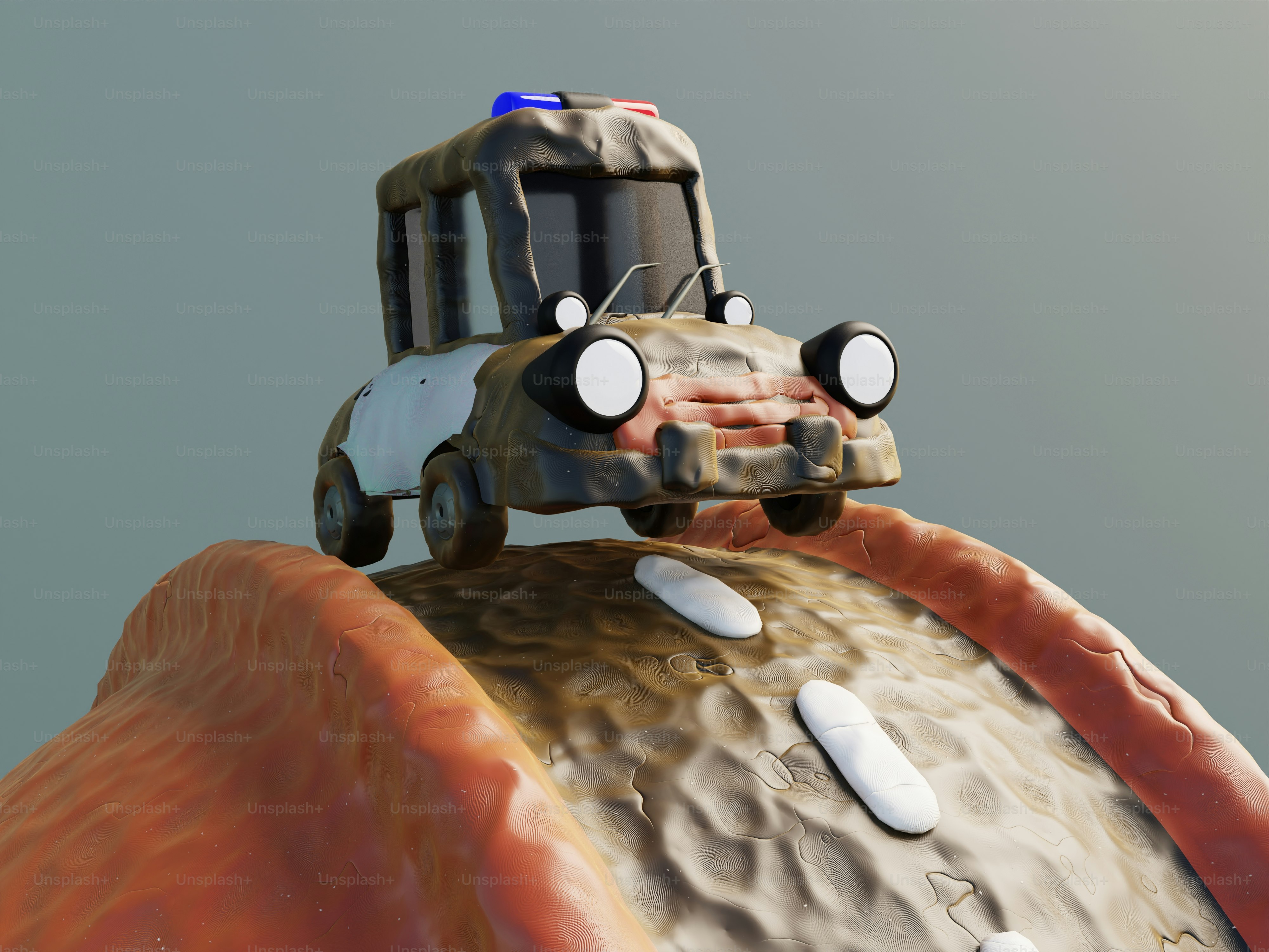 Un primo piano di una pistola giocattolo su un tavolo