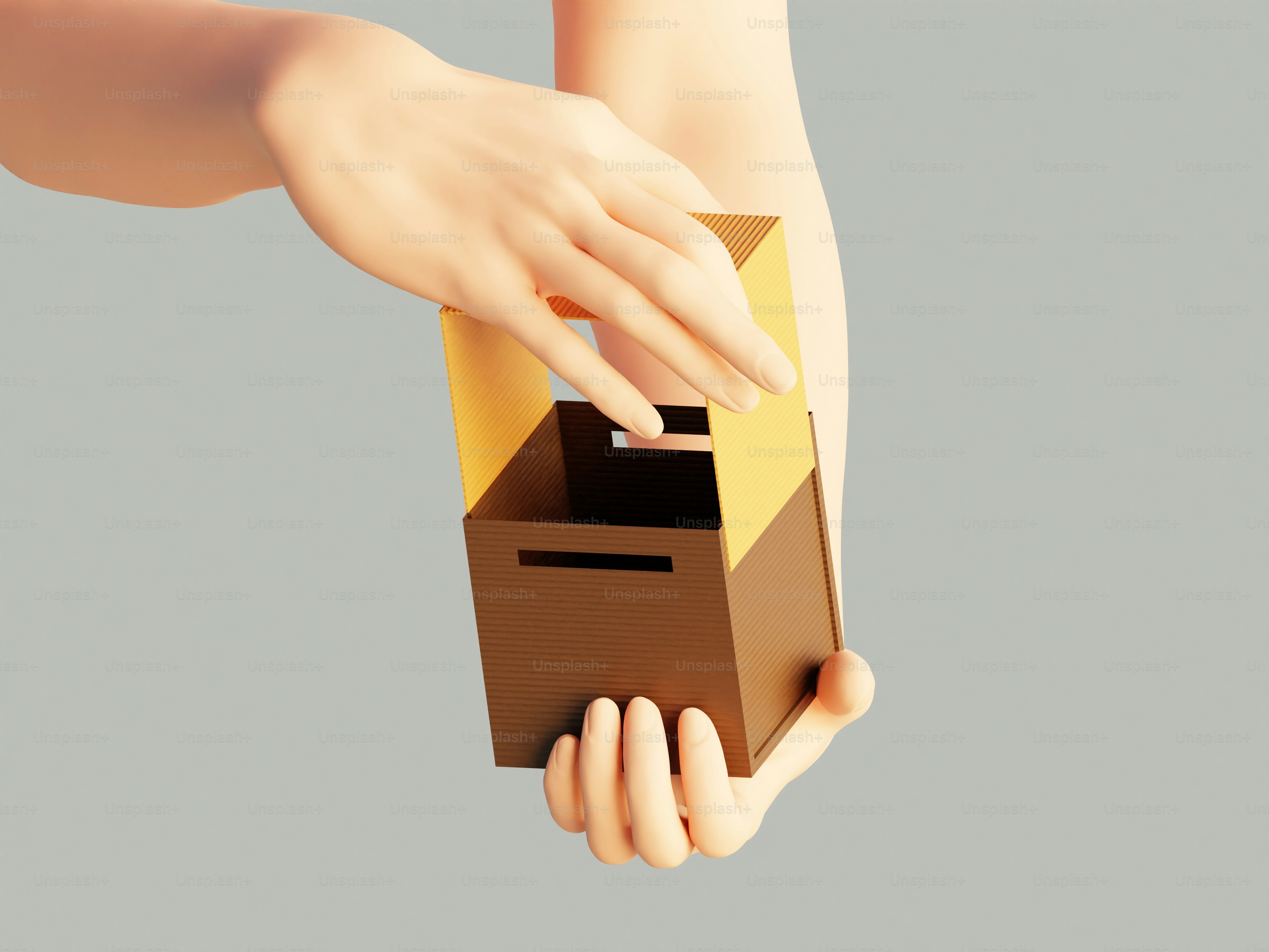 A woman's hand holding a brown box photo – Product Image on Unsplash