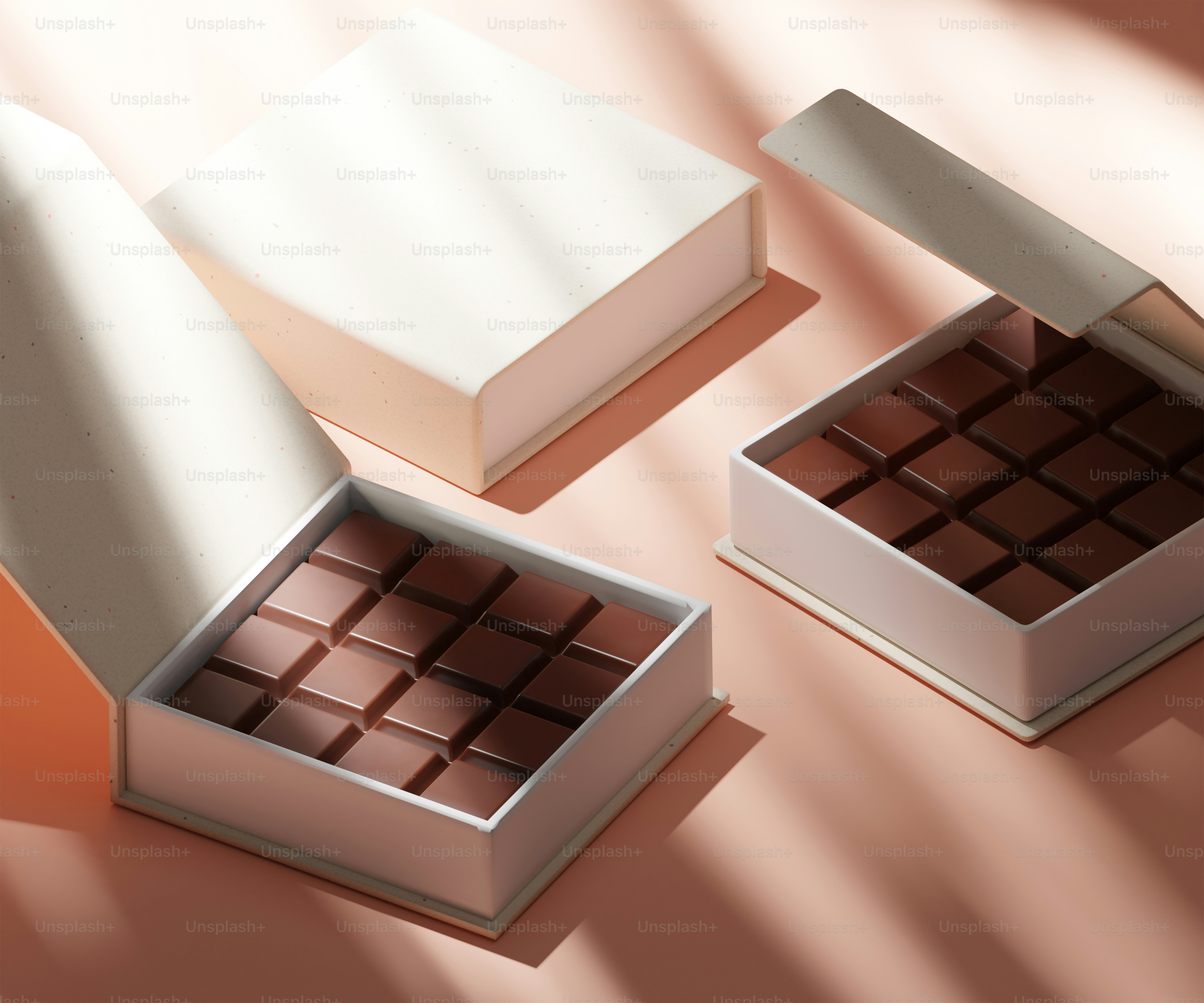 A box of chocolate sitting on top of a table