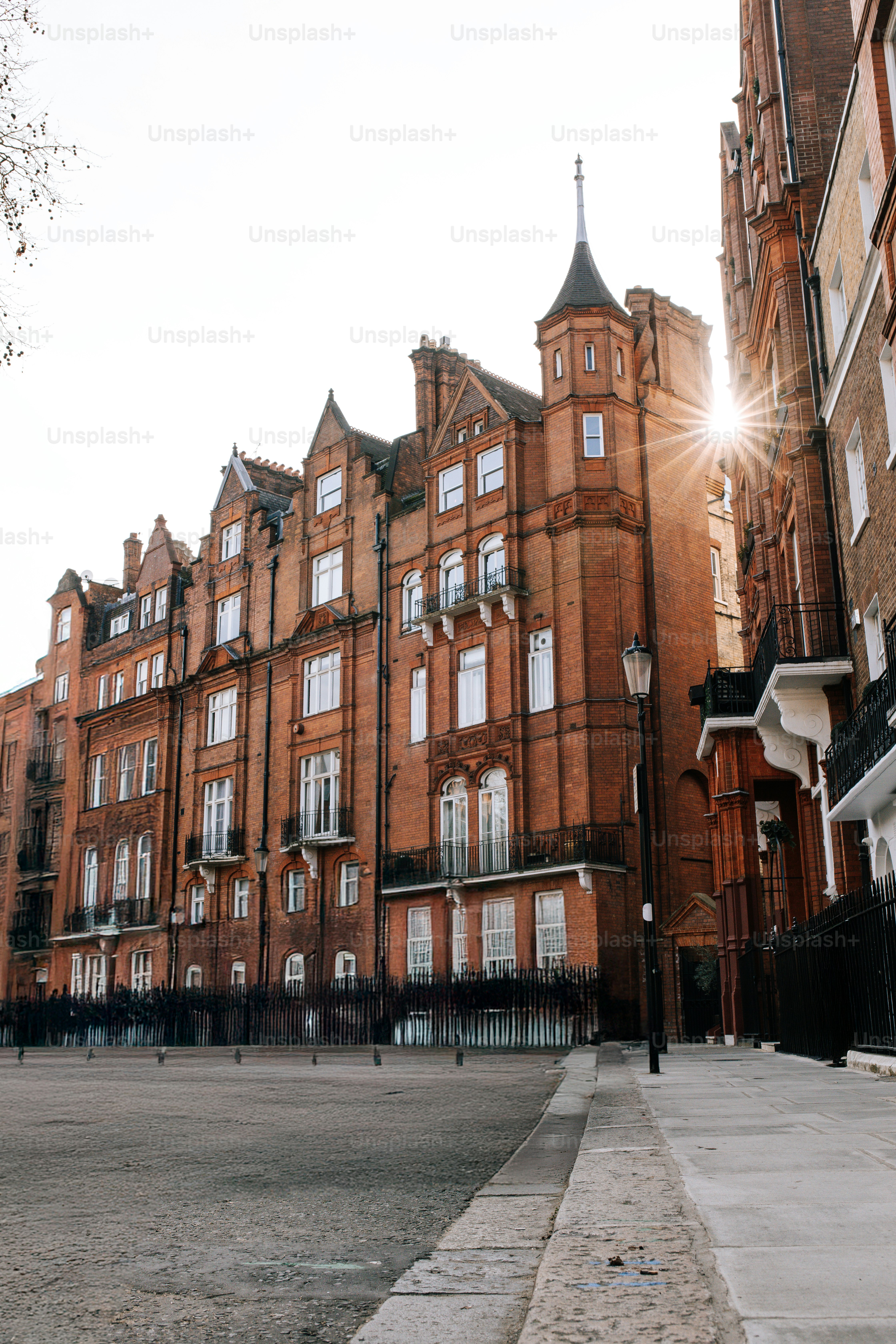 A large brick building with a clock tower