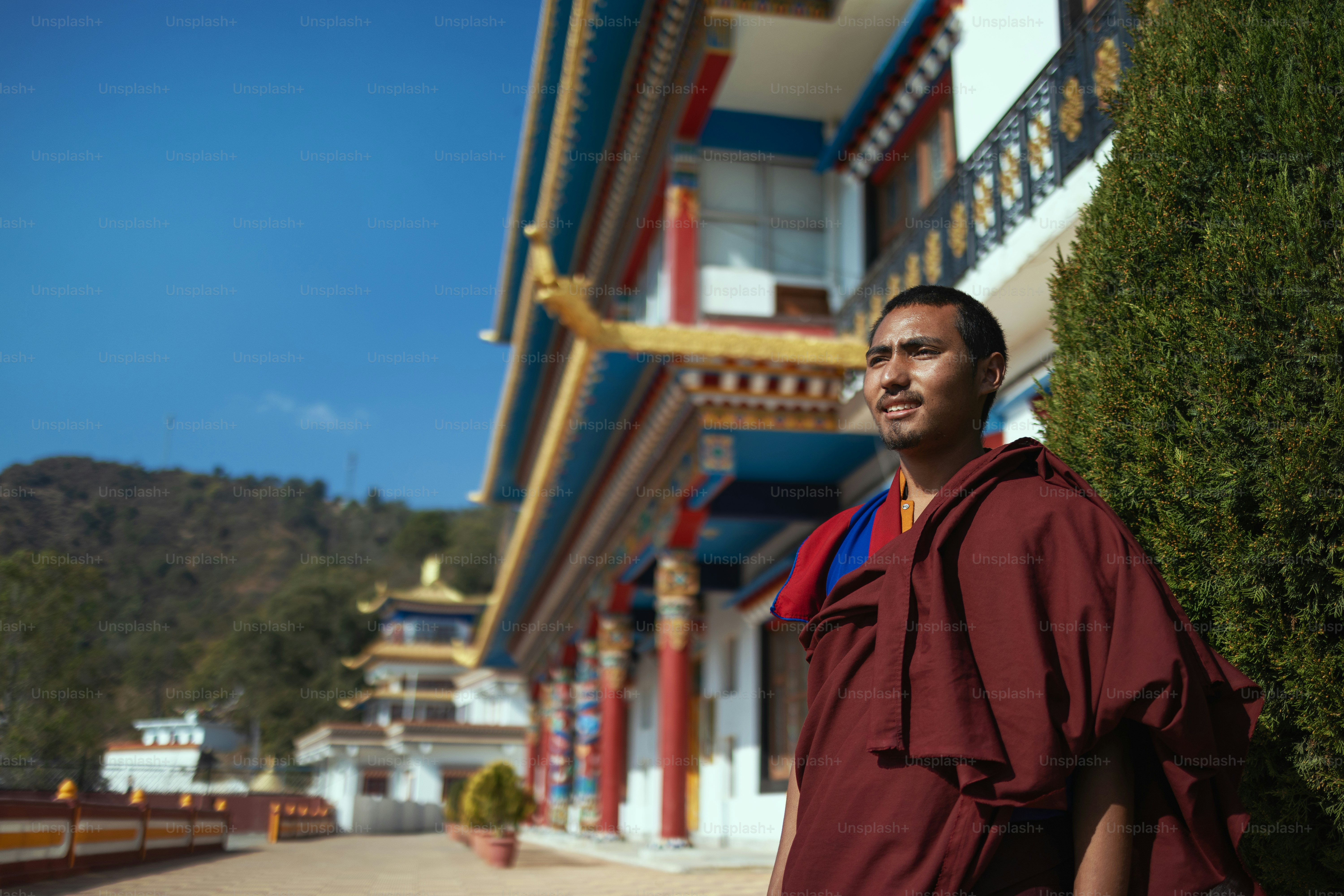 A man standing in front of a building