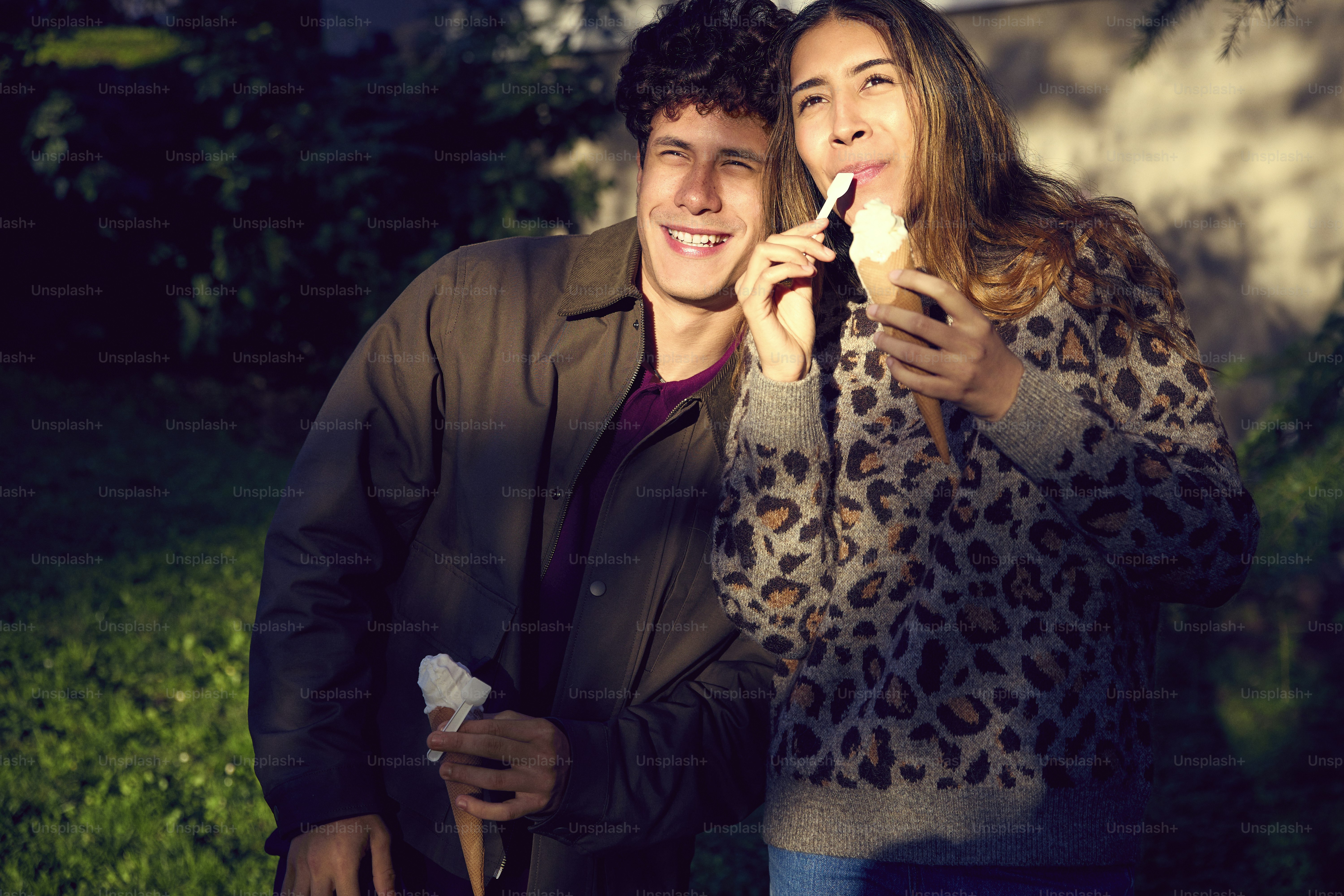 A man and a woman taking a picture together