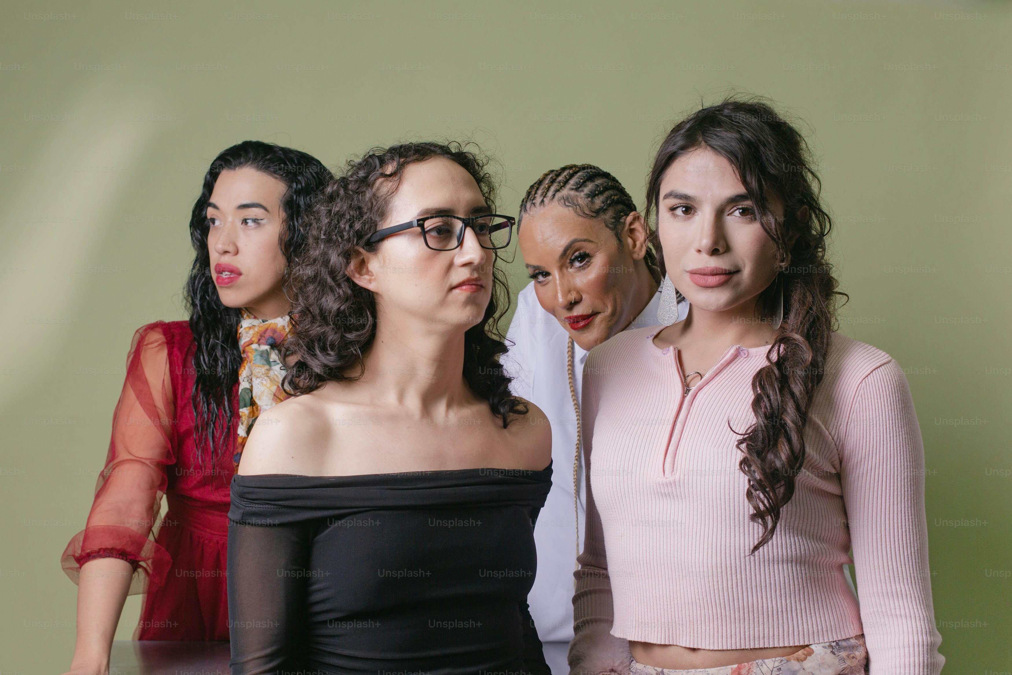 A group of women standing next to each other