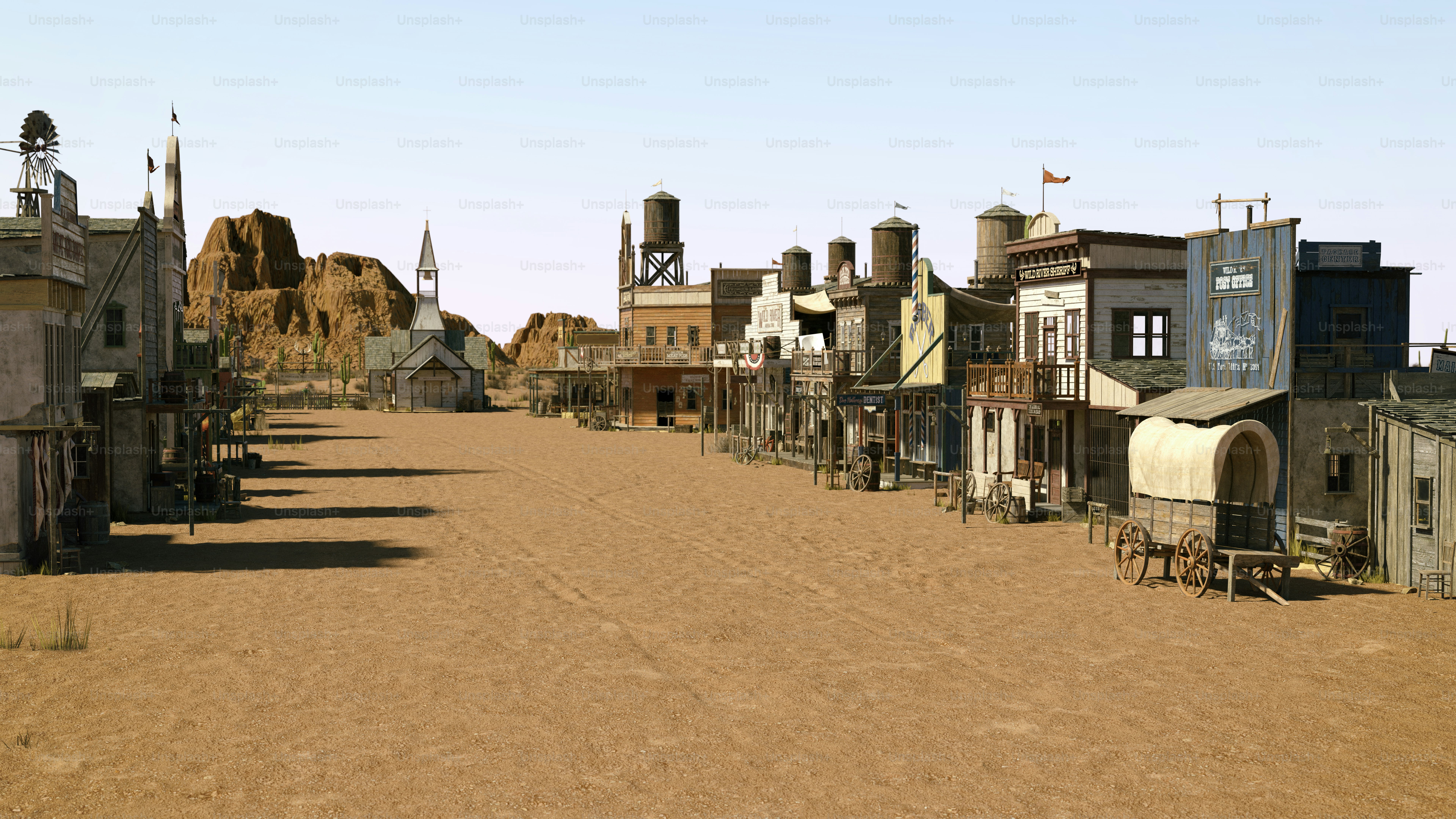 vila do oeste selvagem - 3D