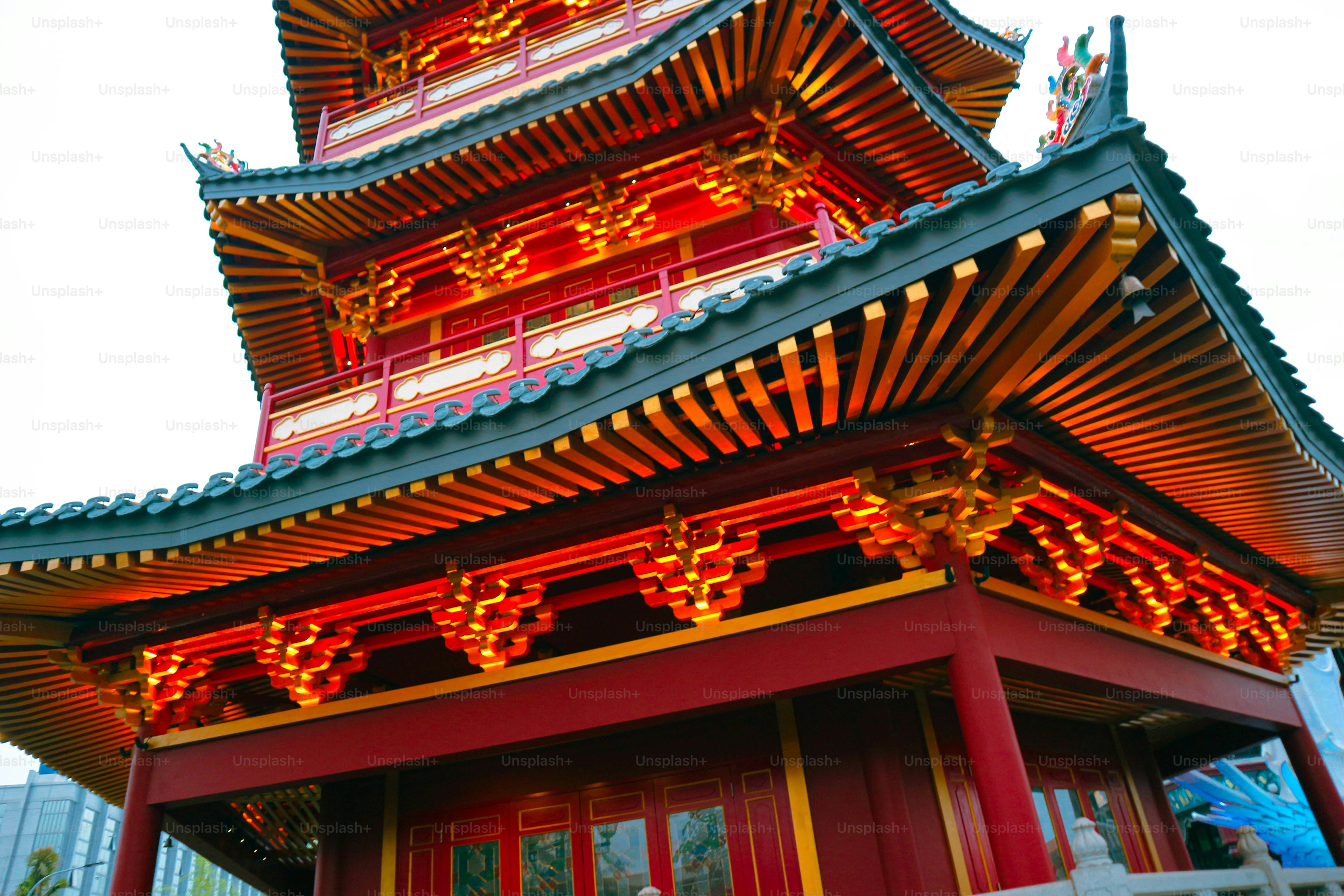 The pagoda is in the middle of Chinatown PIK Pantjoran, Pantai Indah Kapuk. It is a new landmark in the Chinese area in the northern part of Jakarta.