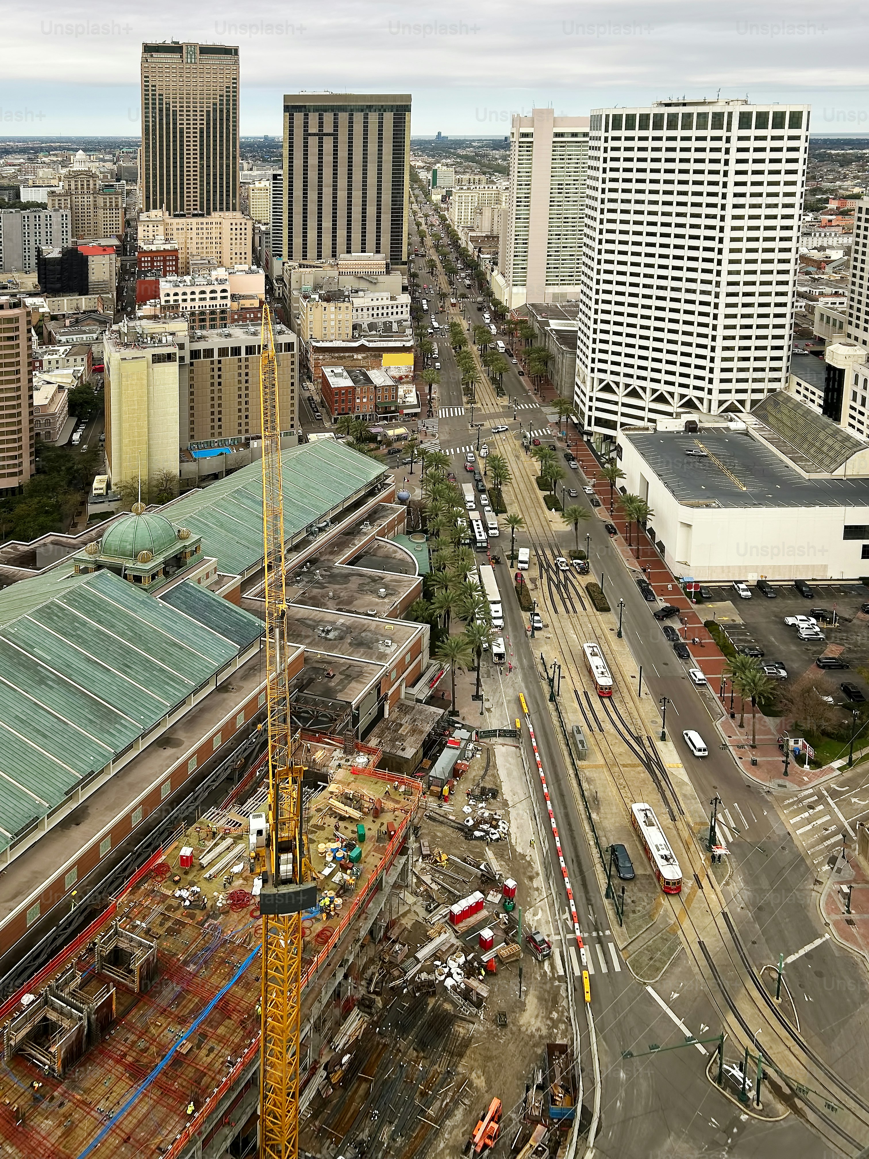 An aerial vertical of New Orleans, Louisiana, United States